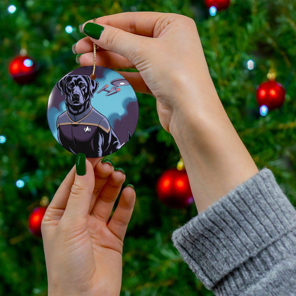 Dog-Fleet Ceramic Ornament