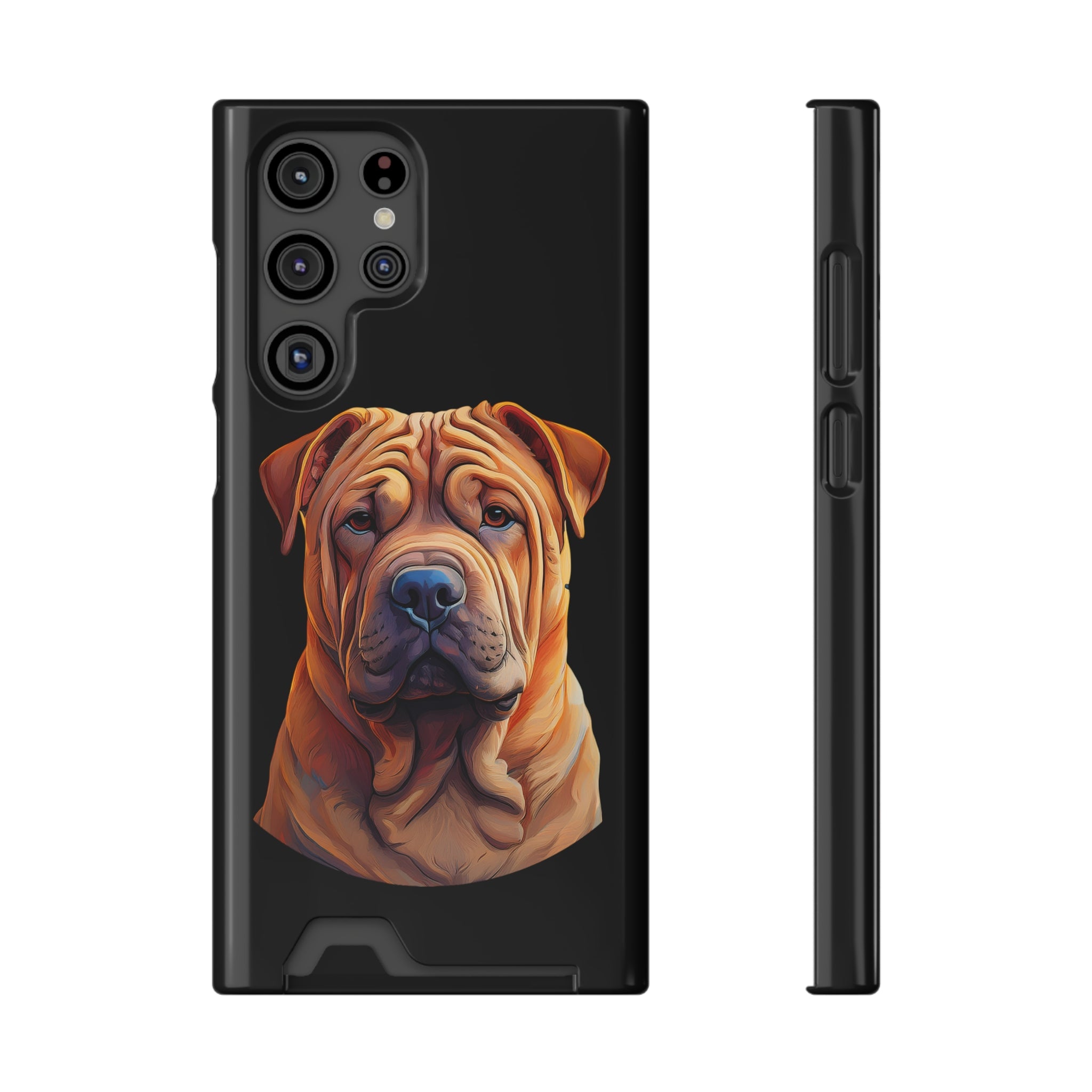 Shar Pei Phone Case with Card Holder