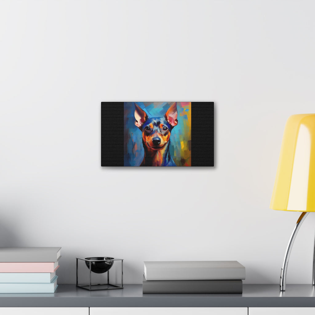 Miniature Pinscher Canvas Stretched, 0.75"