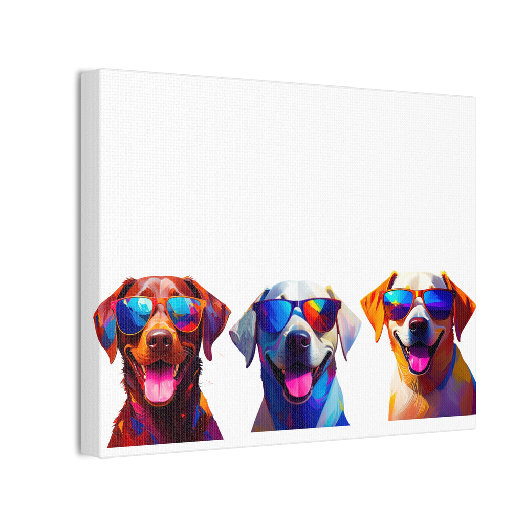 3 Labs Sunglasses Canvas Painting