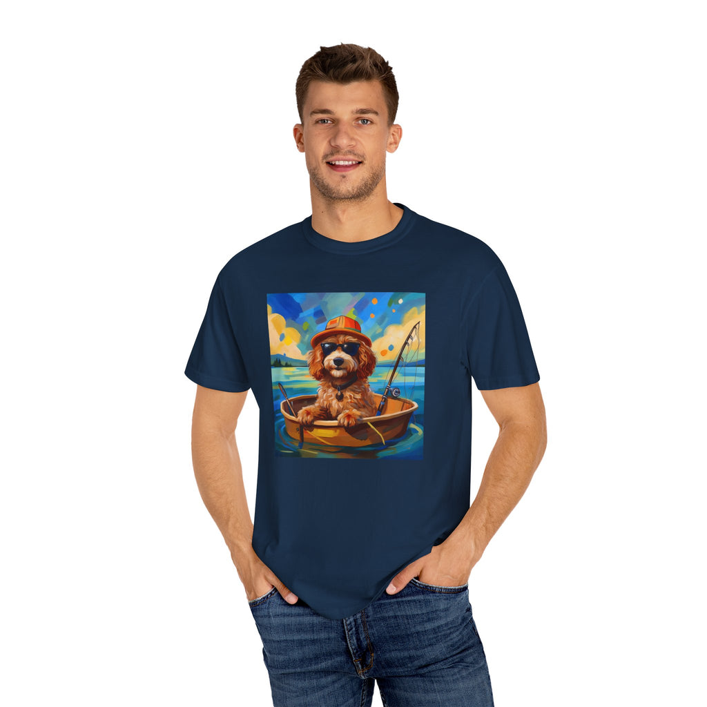 Doodle Fishing Unisex Garment-Dyed T-shirt