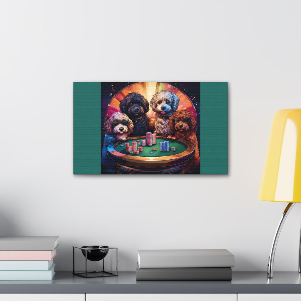 Doodle Poker Game Canvas Painting