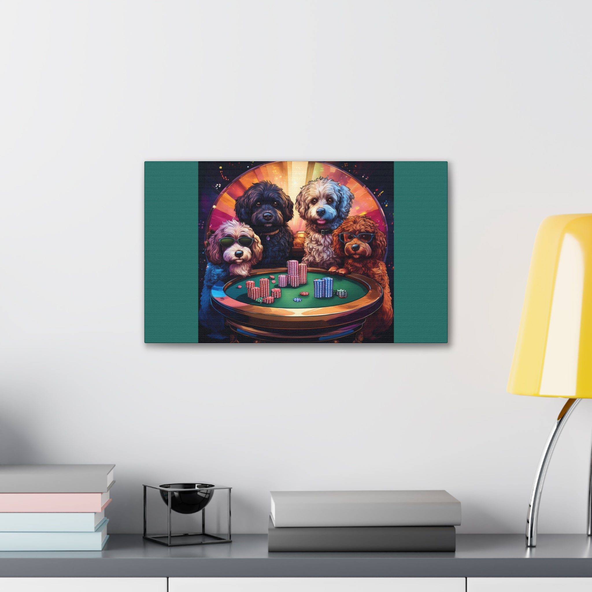 Doodle Poker Game Canvas Painting