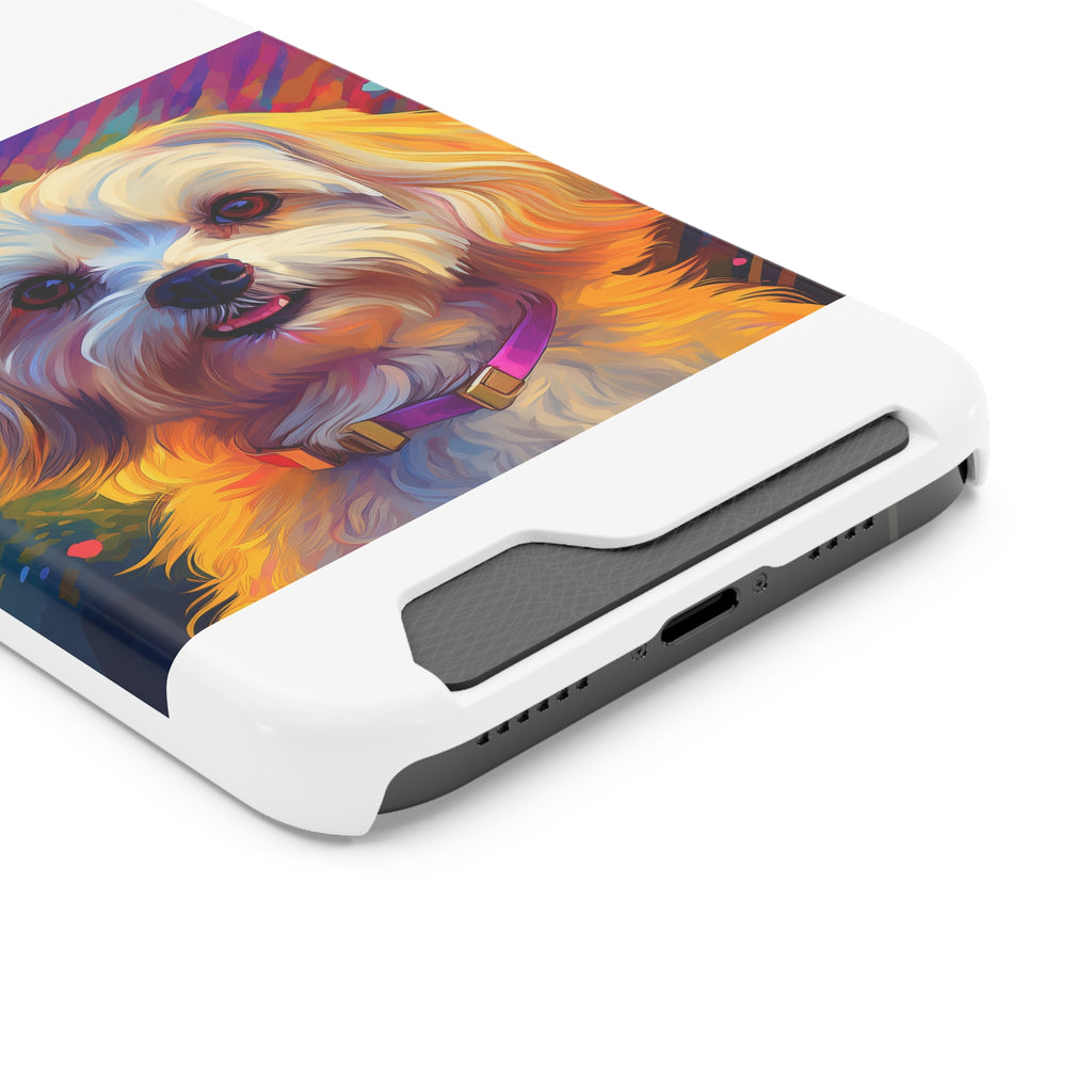 Havanese Phone Case with Card Holder