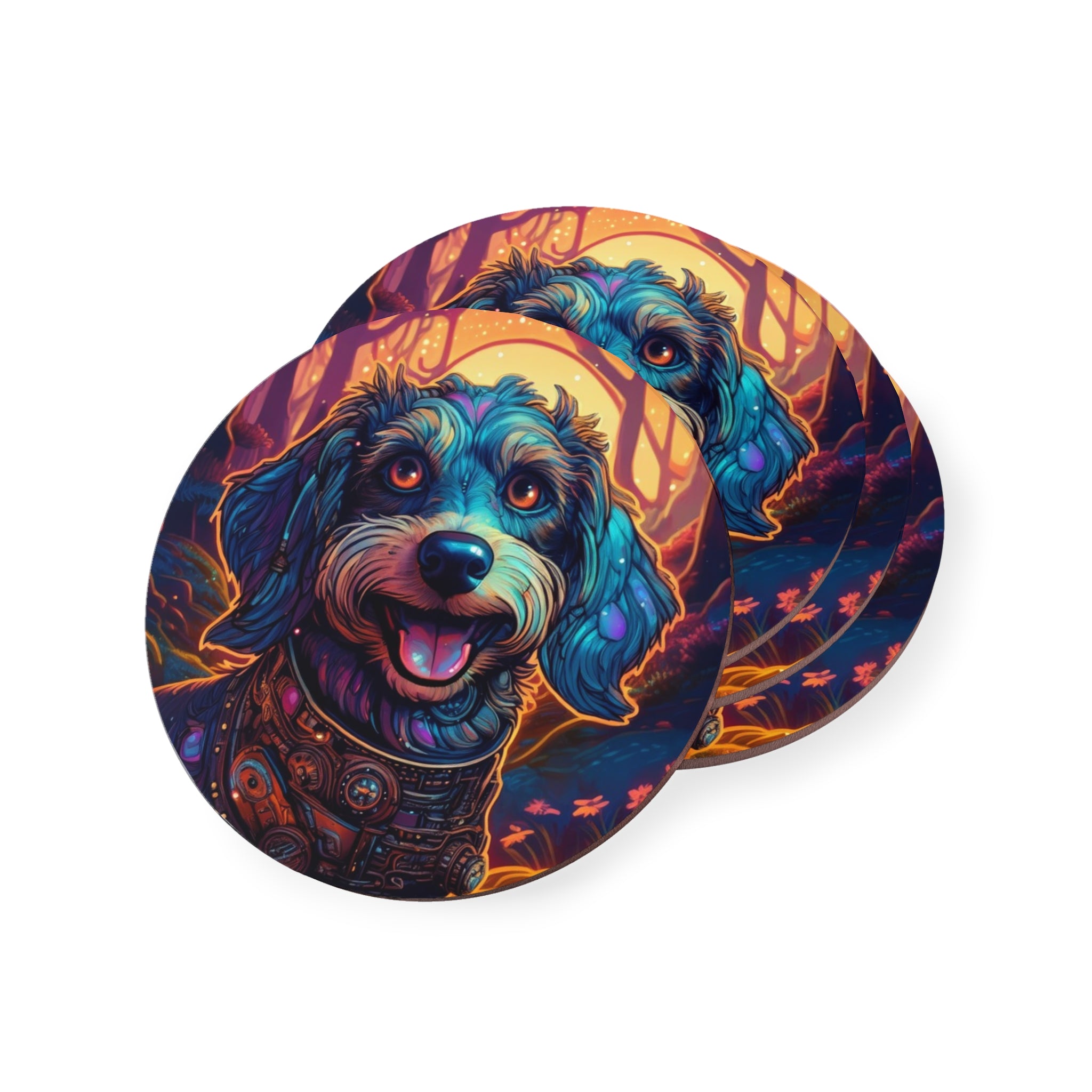Steampunk Dachshund Coasters