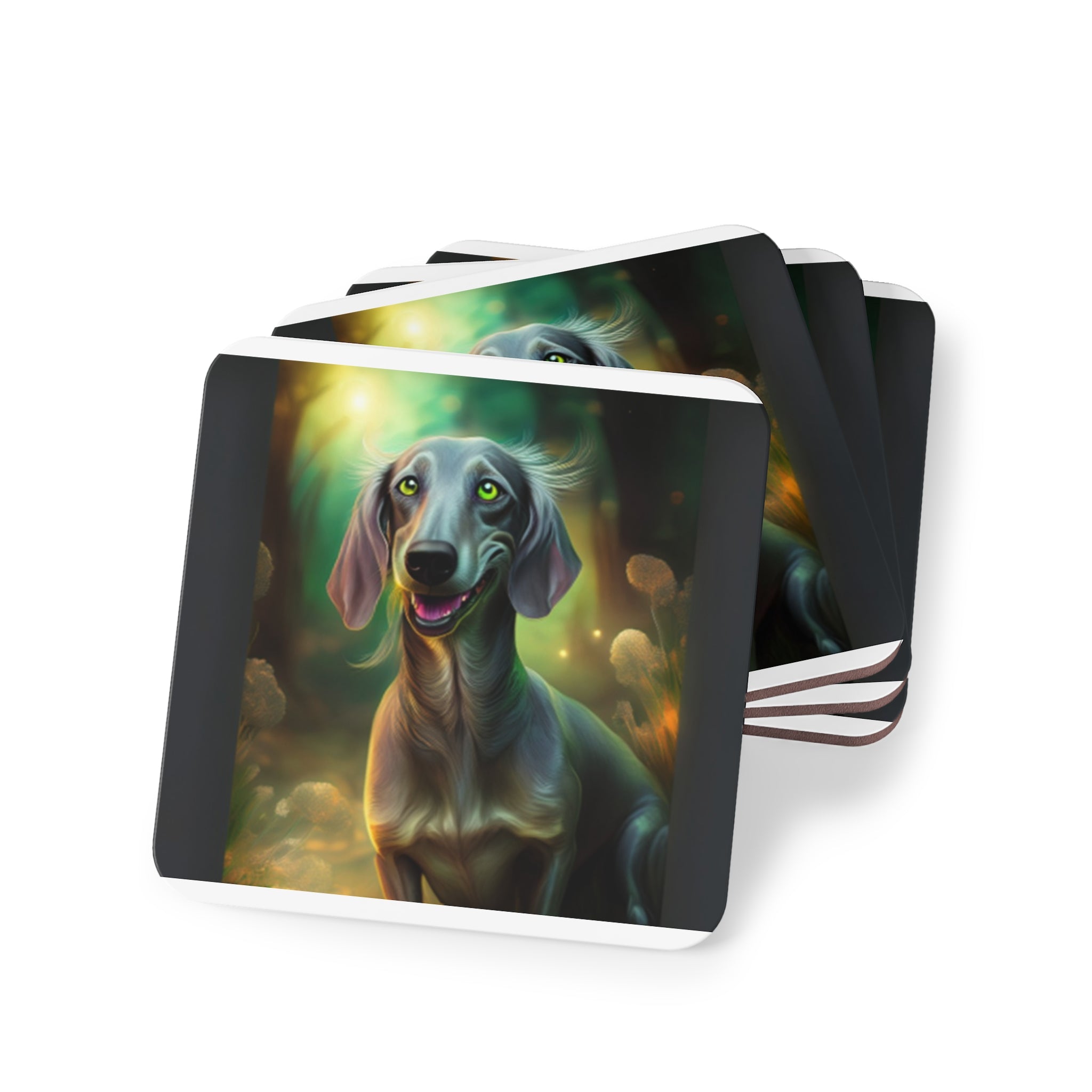Silver Grey Dachshund Coonhound Coasters