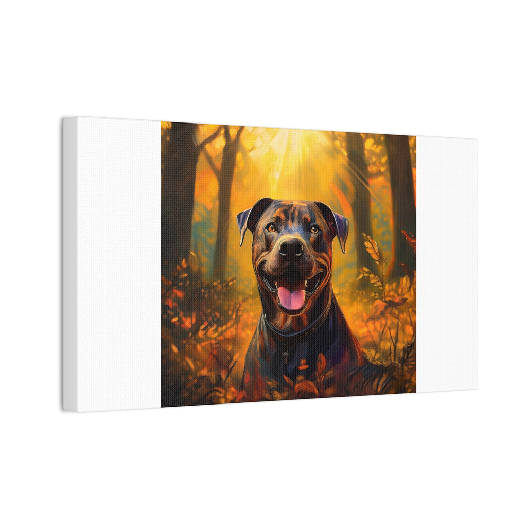 Pit Bull Brindle Autumn Stretched, 0.75"