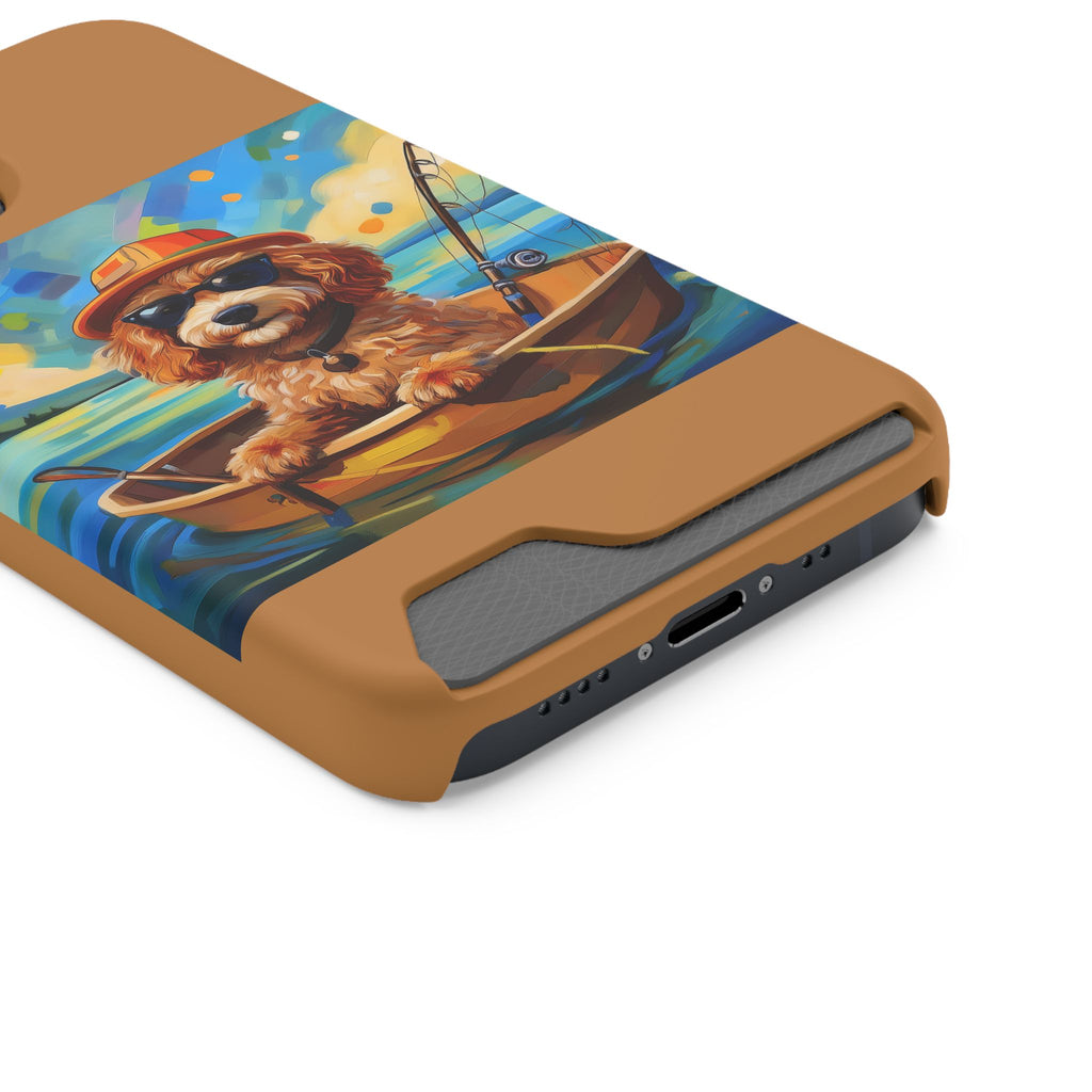 Doodle Fishing Phone Case with Card Holder