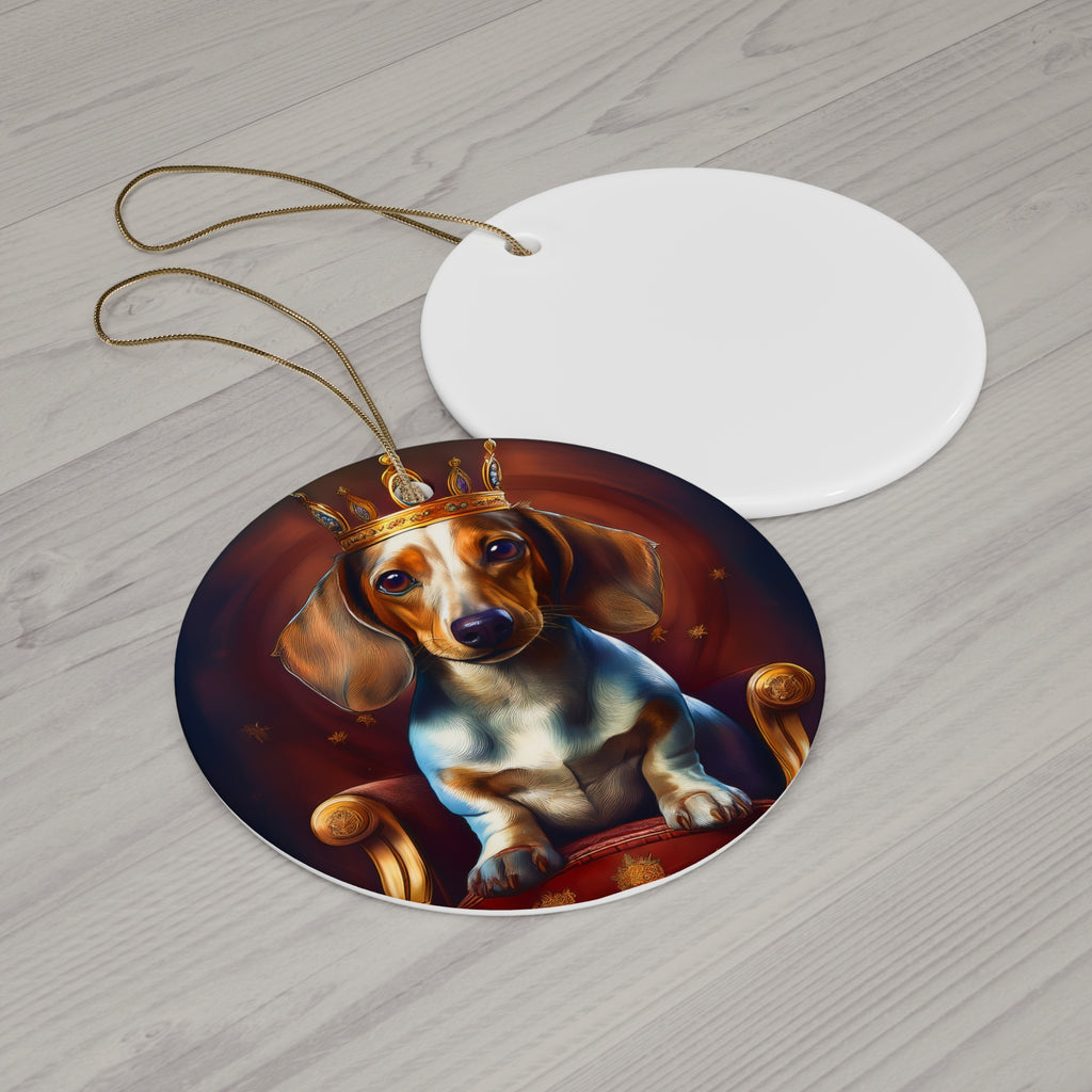 Dachshund Royal Ceramic Ornament