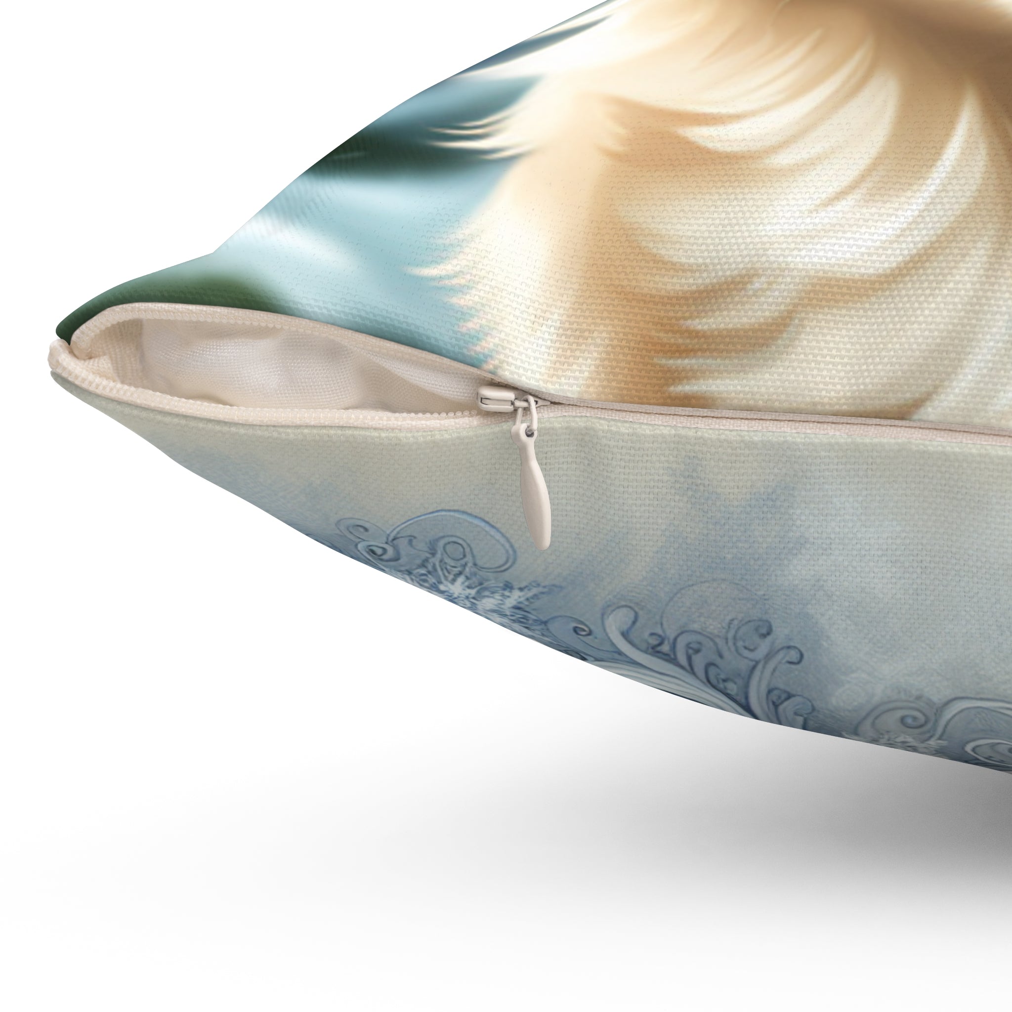 Golden Retriever Stary Night Polyester Square Pillow