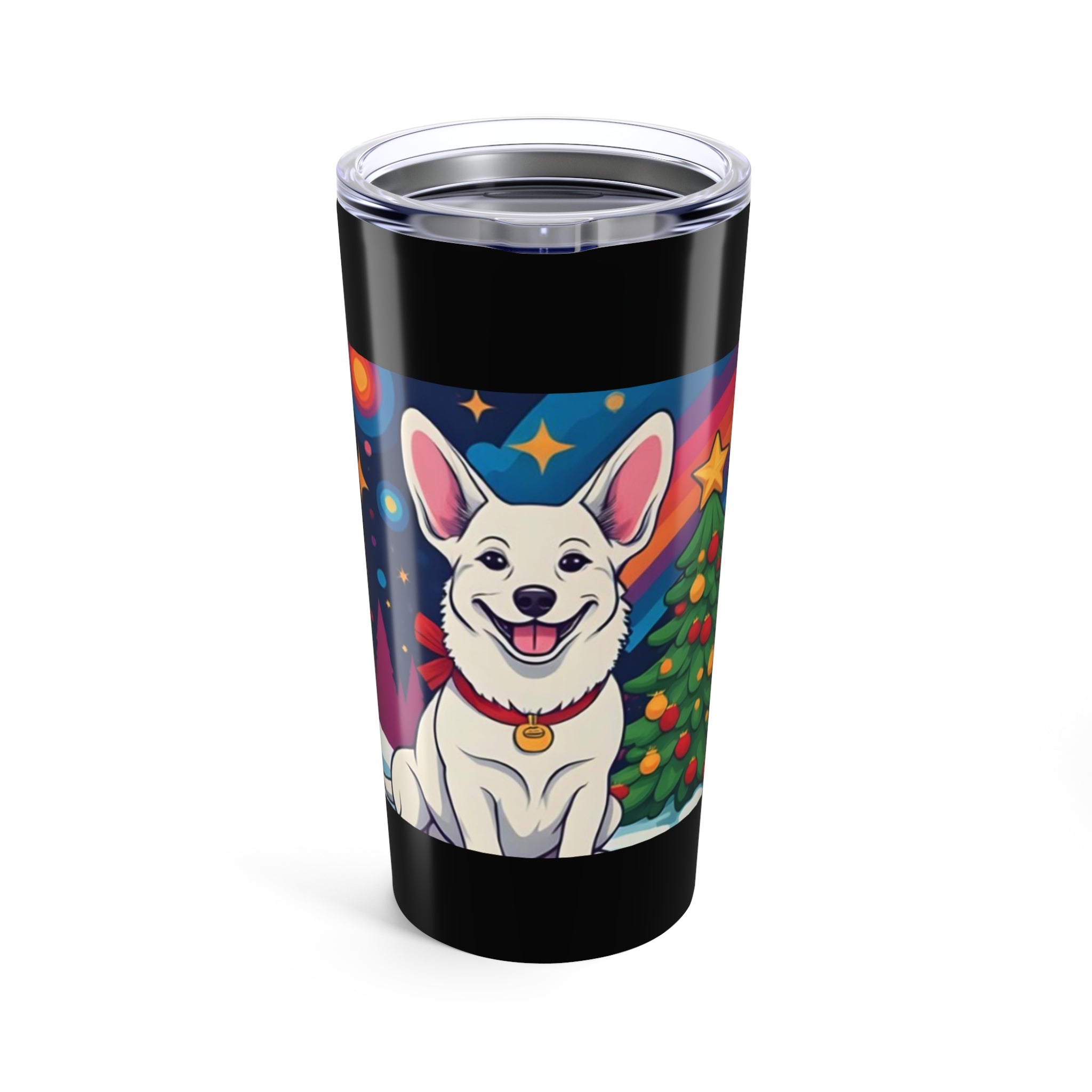 White Corgi Holiday Tumbler 20oz