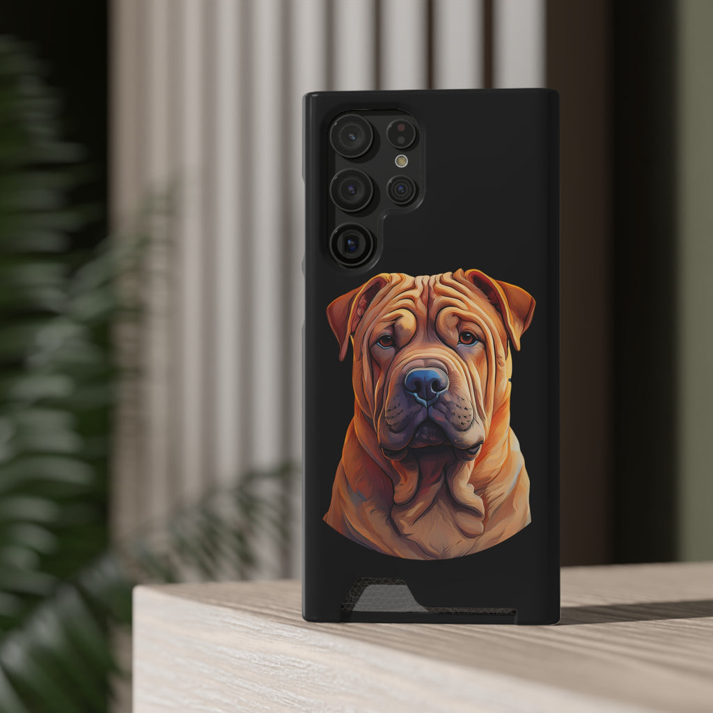 Shar Pei Phone Case with Card Holder