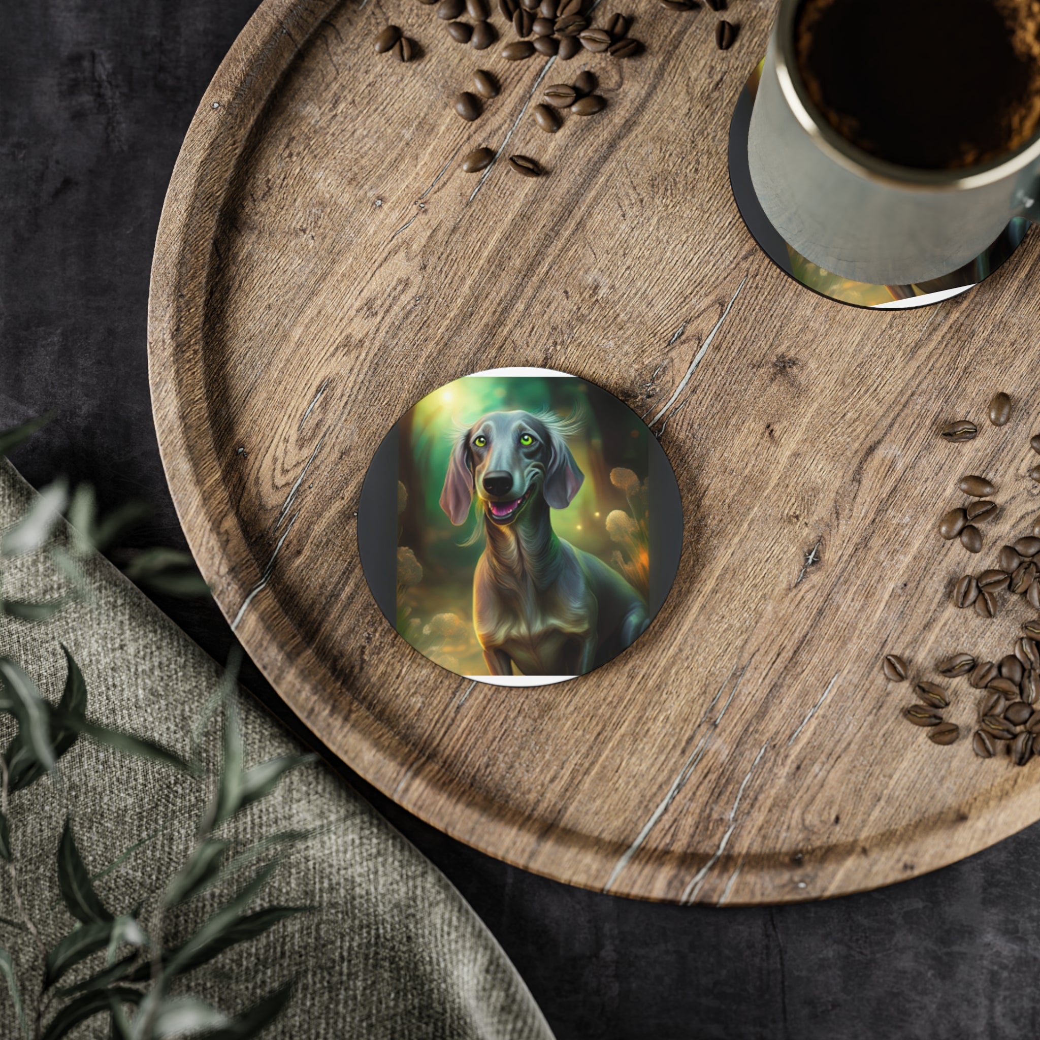 Silver Grey Dachshund Coonhound Coasters