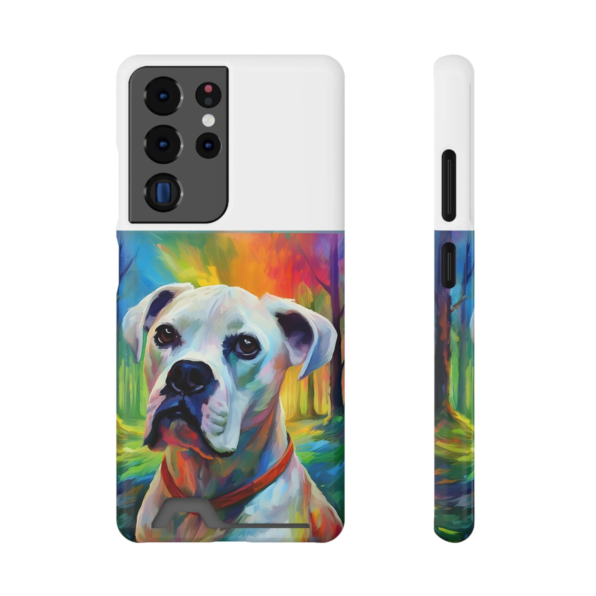 Boxer Rainbow Sky Phone Case with Card Holder