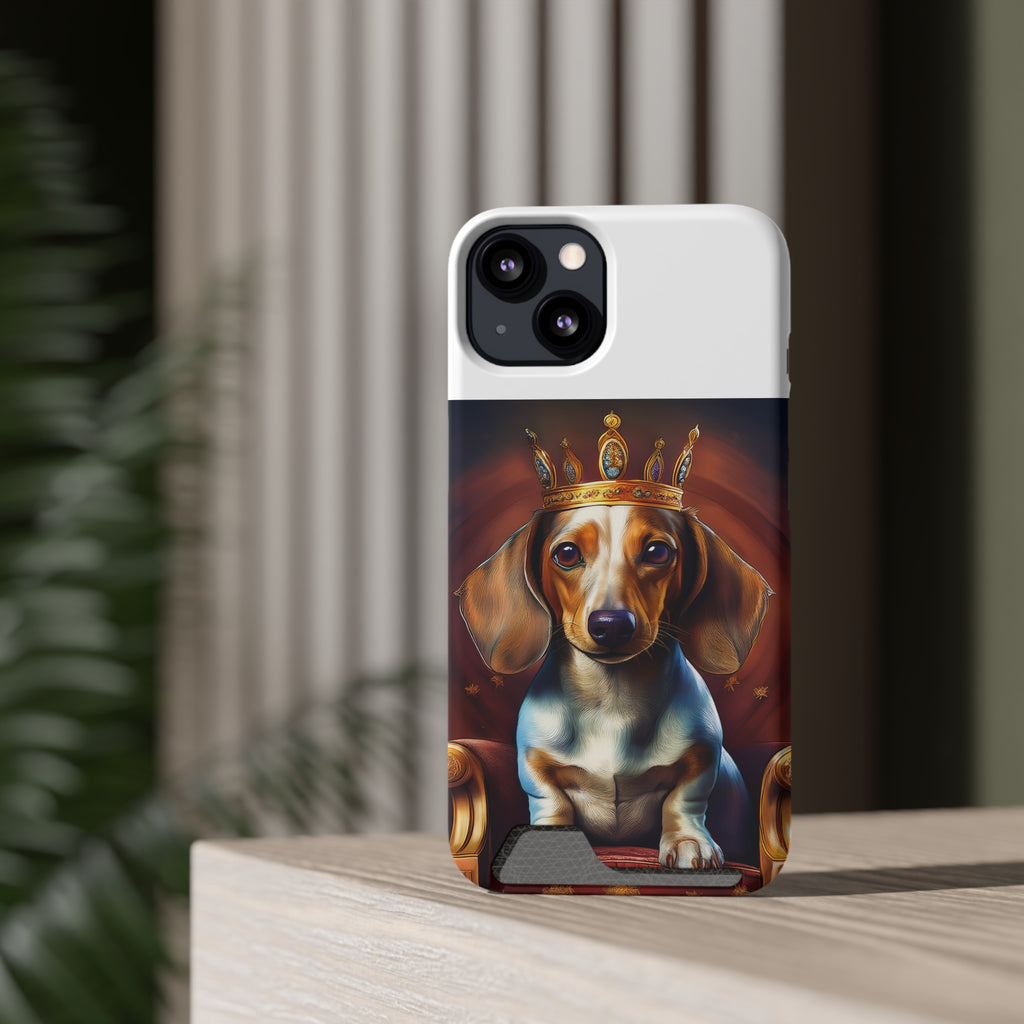 Dachshund Royal Phone Case with Card Holder
