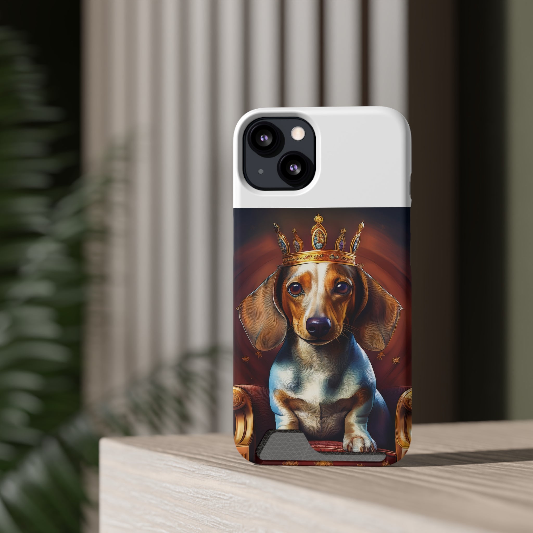 Dachshund Royal Phone Case with Card Holder