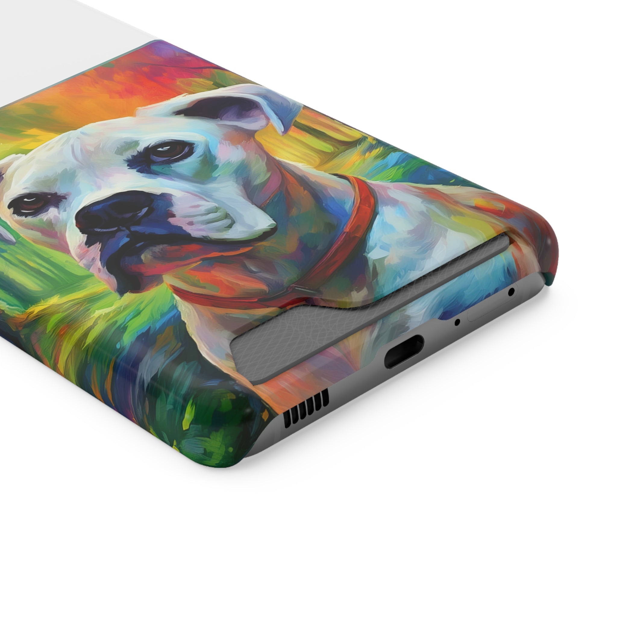 Boxer Rainbow Sky Phone Case with Card Holder