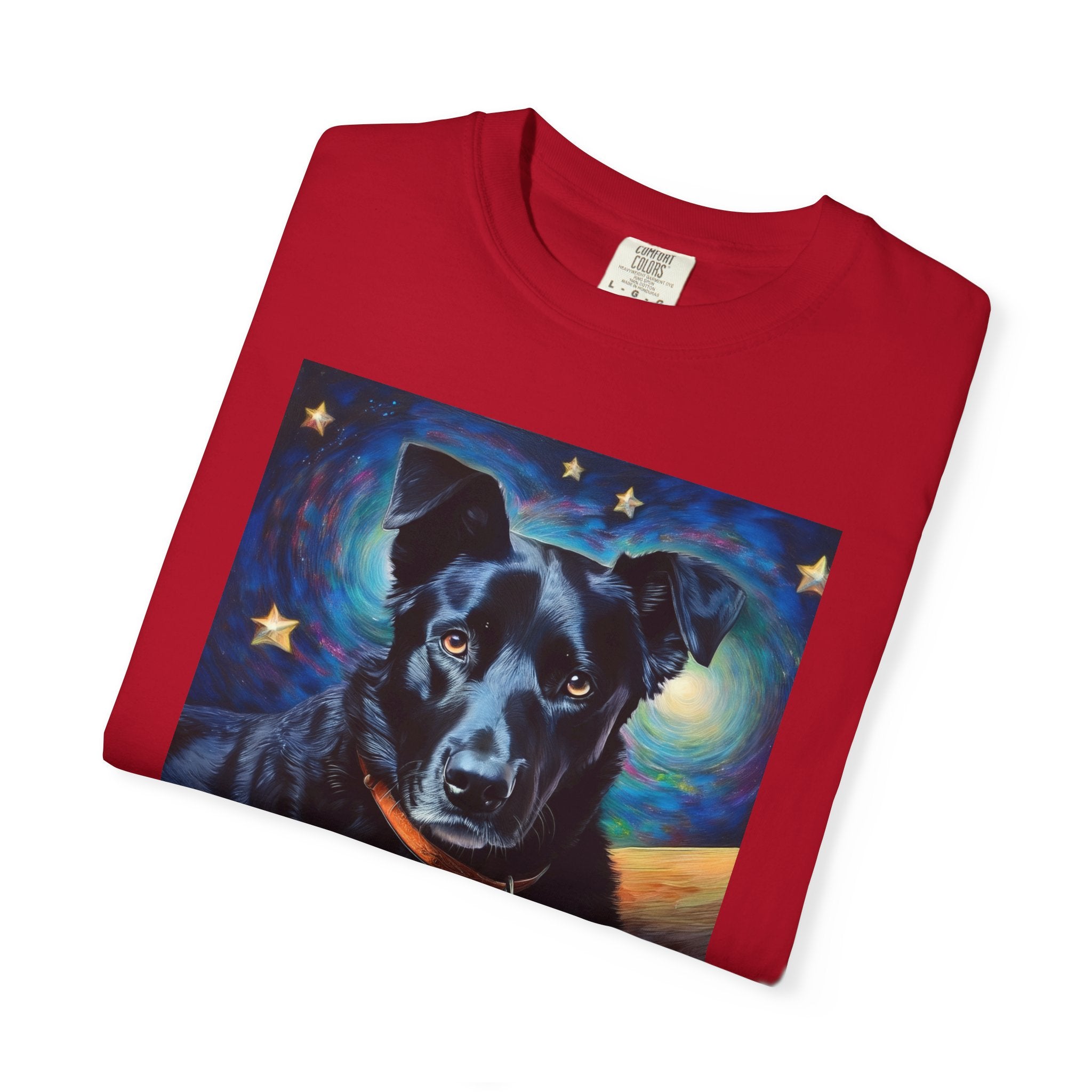 Black Shepherd Lab Stary Night Unisex Garment-Dyed T-shirt