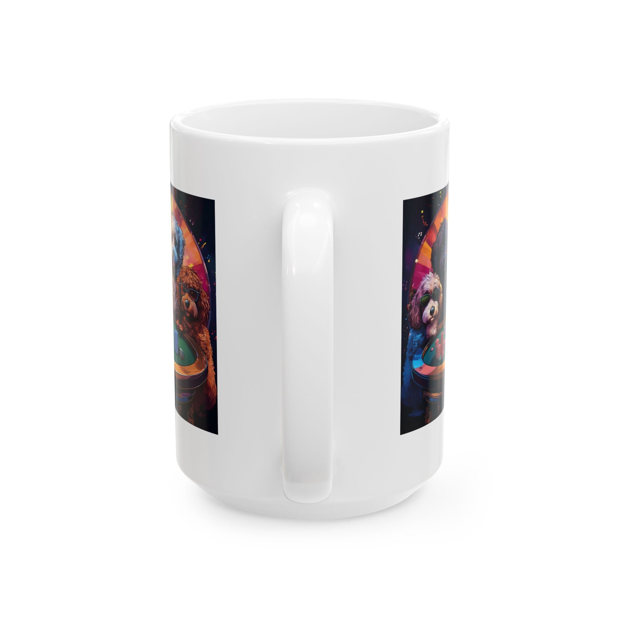 Doodle Poker Game Ceramic Mug, (11oz, 15oz)