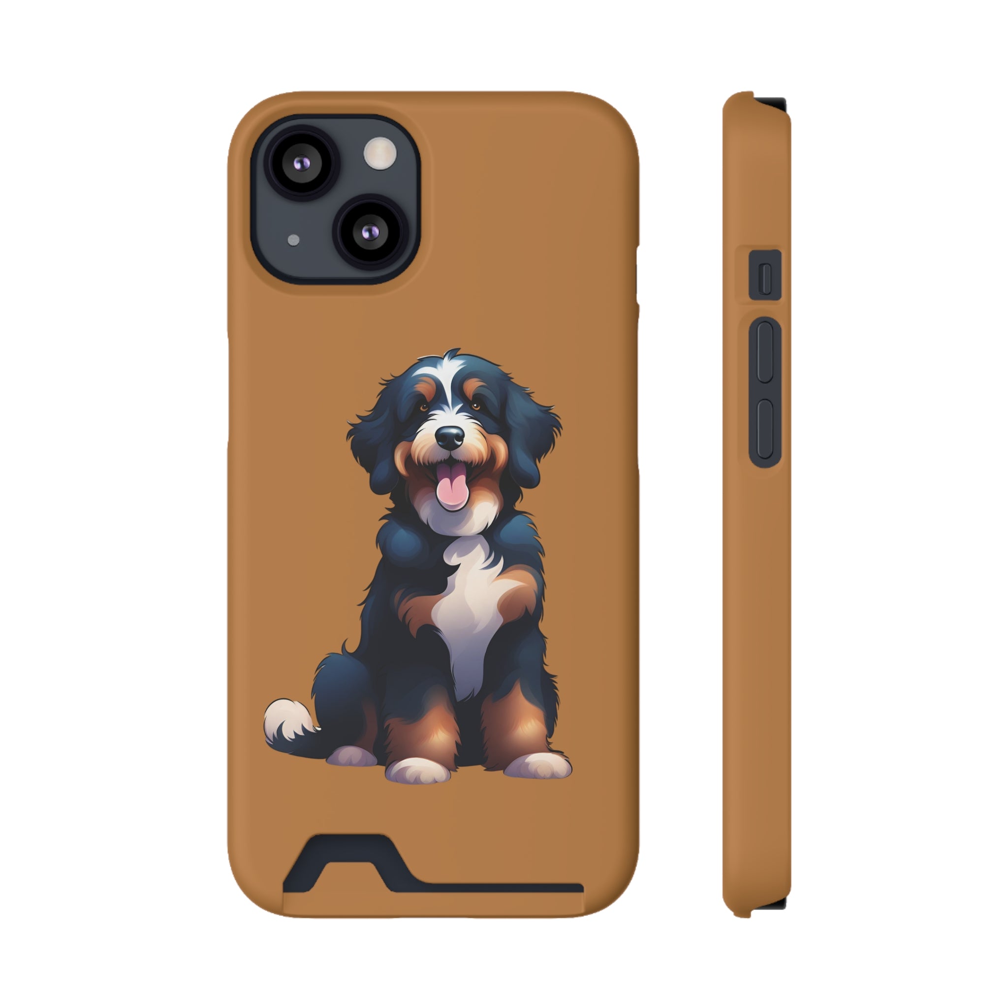 Bernie doodle Phone Case with Card Holder