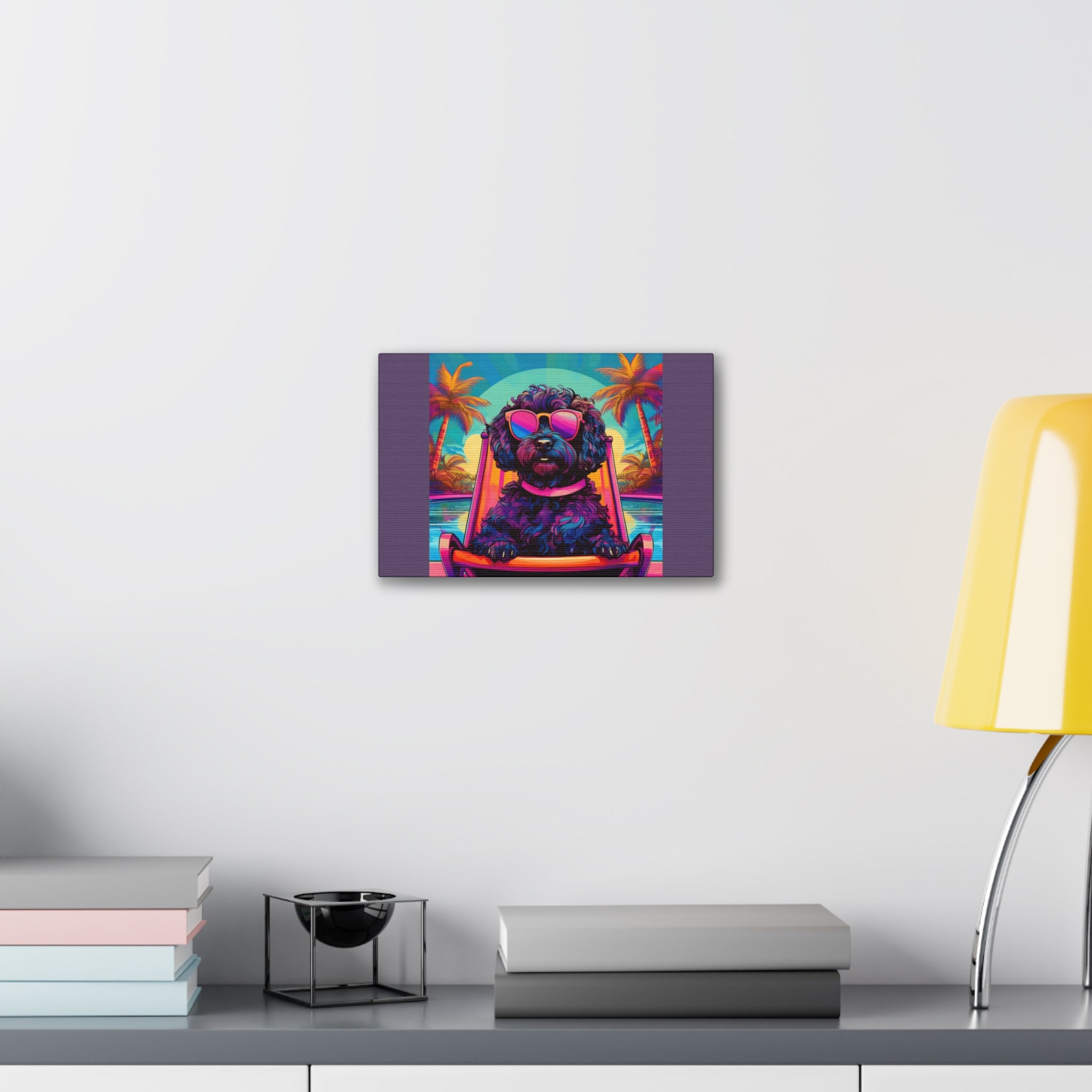 Doodle Poolside Canvas Painting