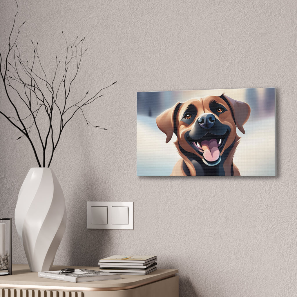 Black Mouth Cur Canvas Stretched, 0.75"