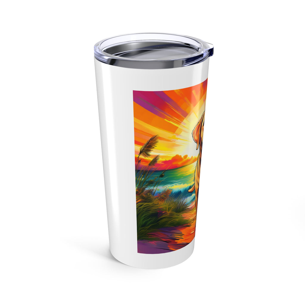 Yellow Lab Sunset Beach Tumbler 20oz