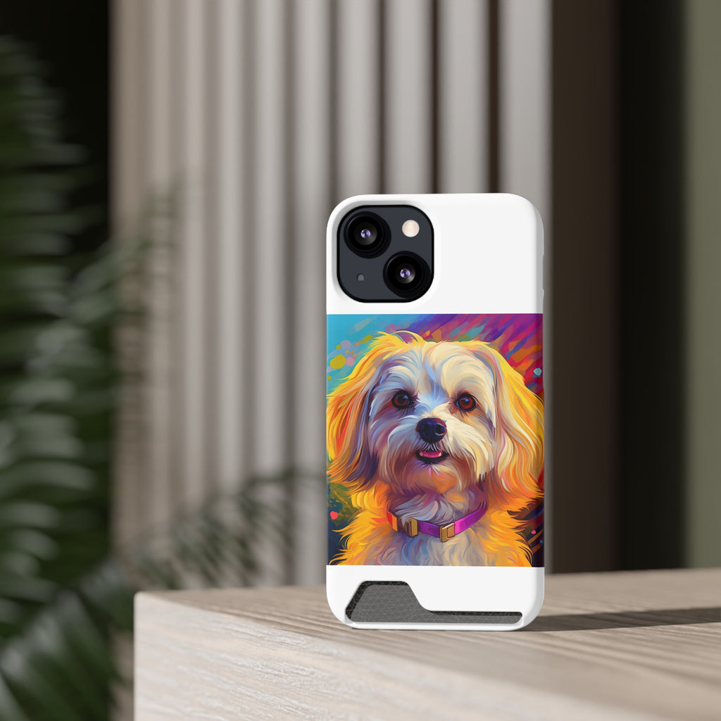 Havanese Phone Case with Card Holder