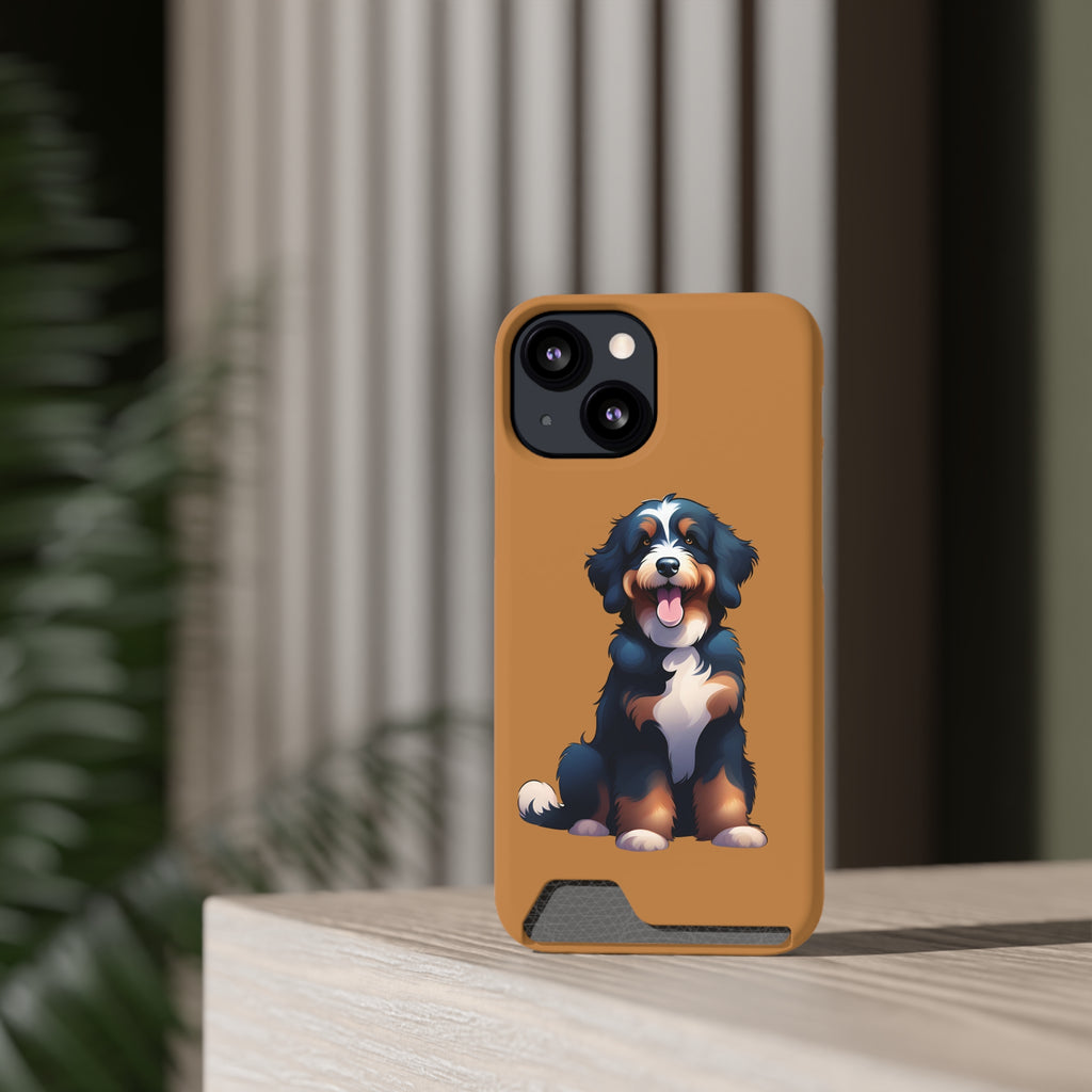 Bernie doodle Phone Case with Card Holder