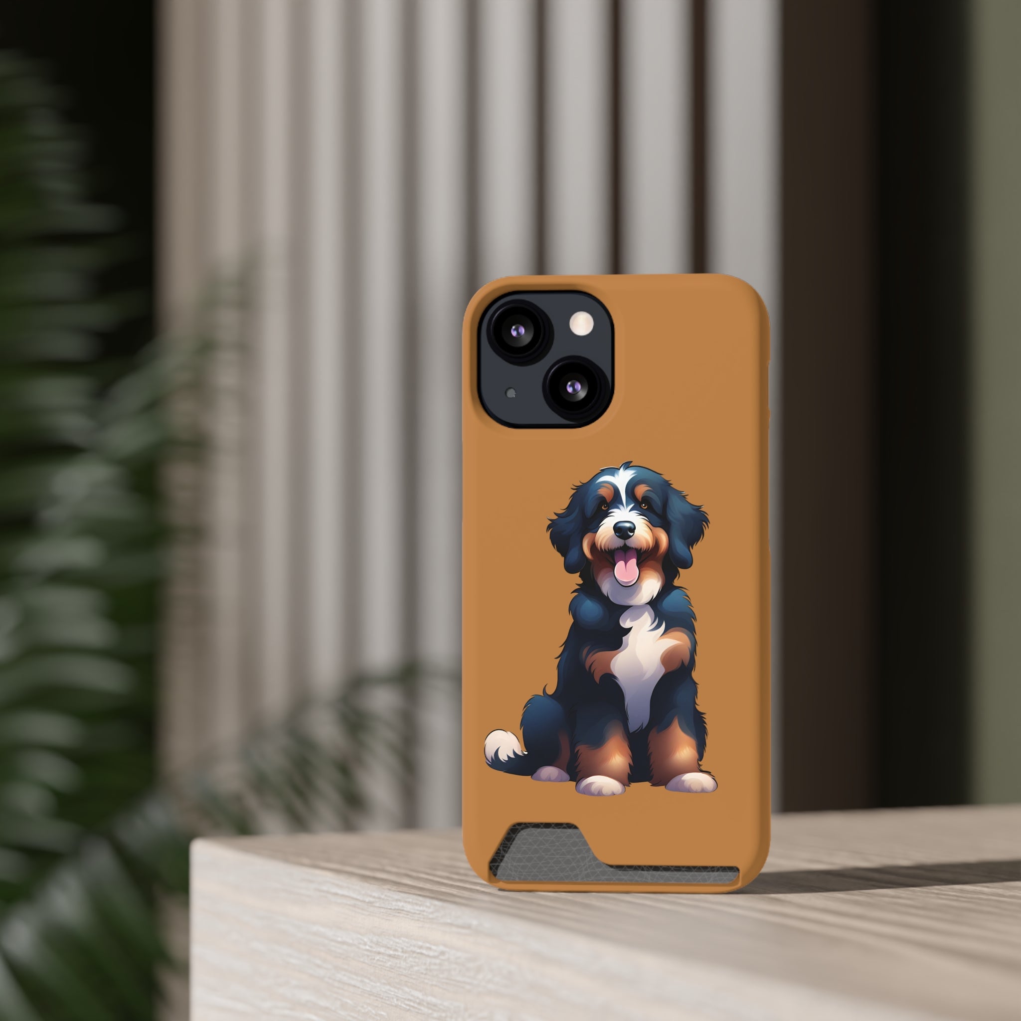 Bernie doodle Phone Case with Card Holder