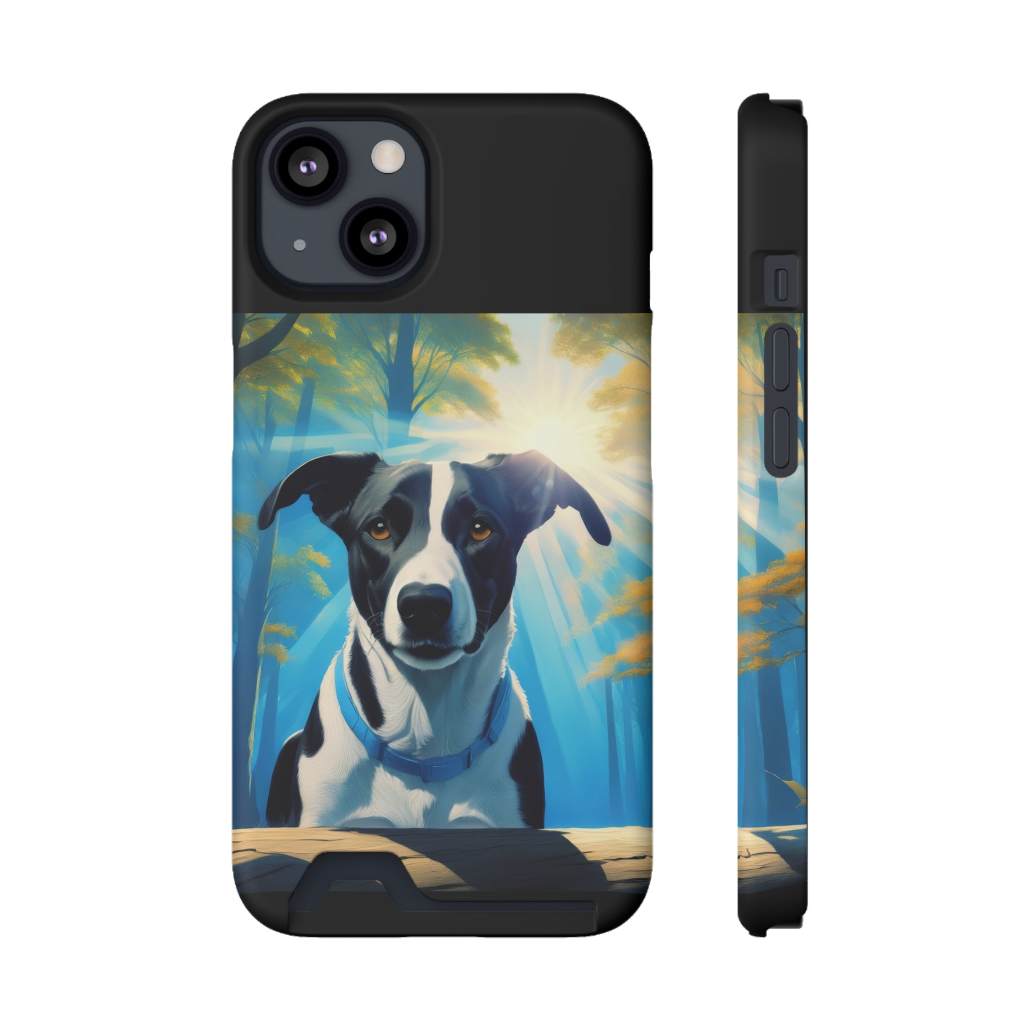 Coonhound Forest Phone Case with Card Holder