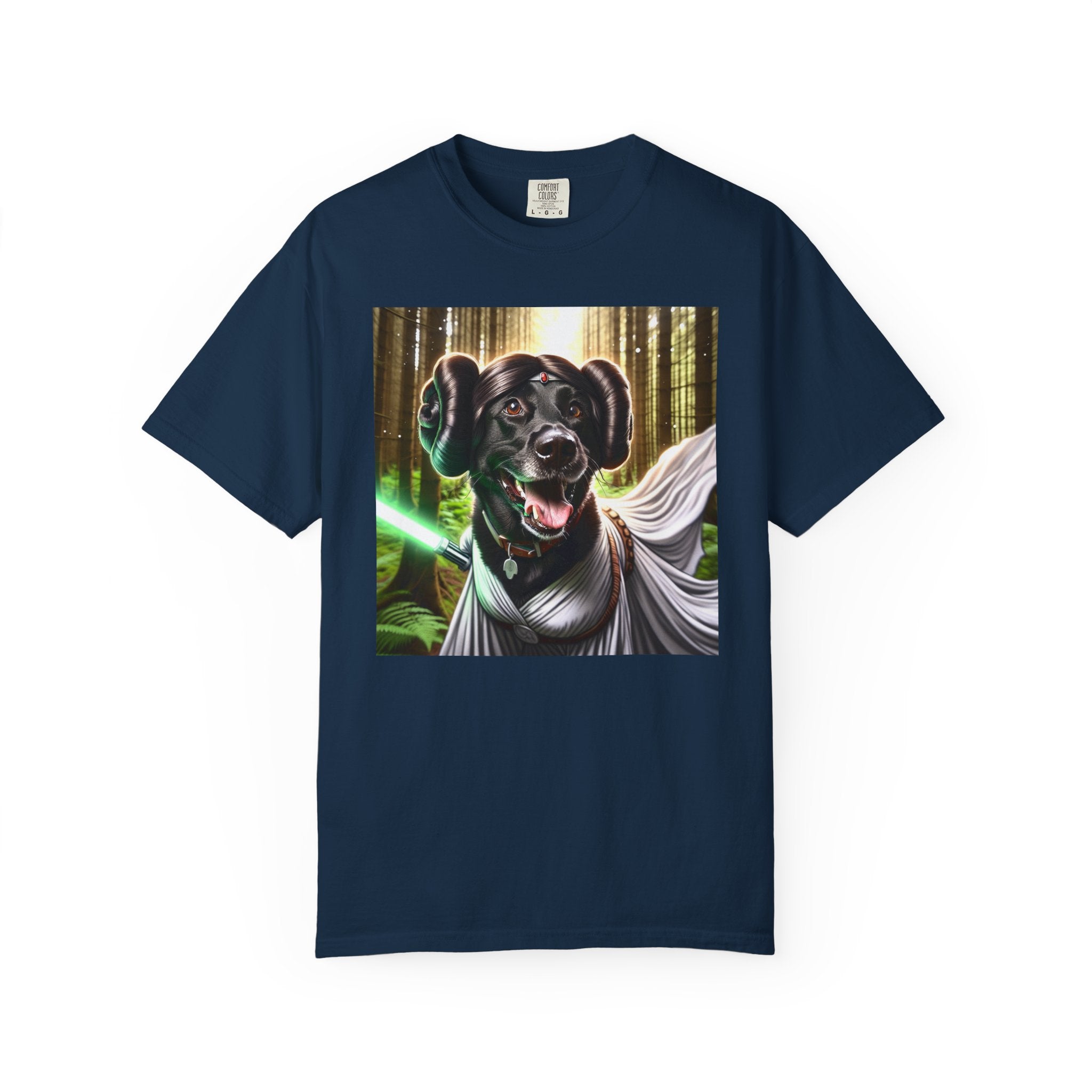 Black Lab Galaxy Princess Unisex Garment-Dyed T-shirt