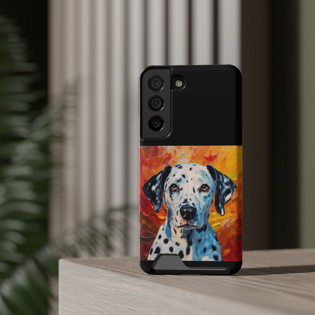 Dalmation Phone Case with Card Holder