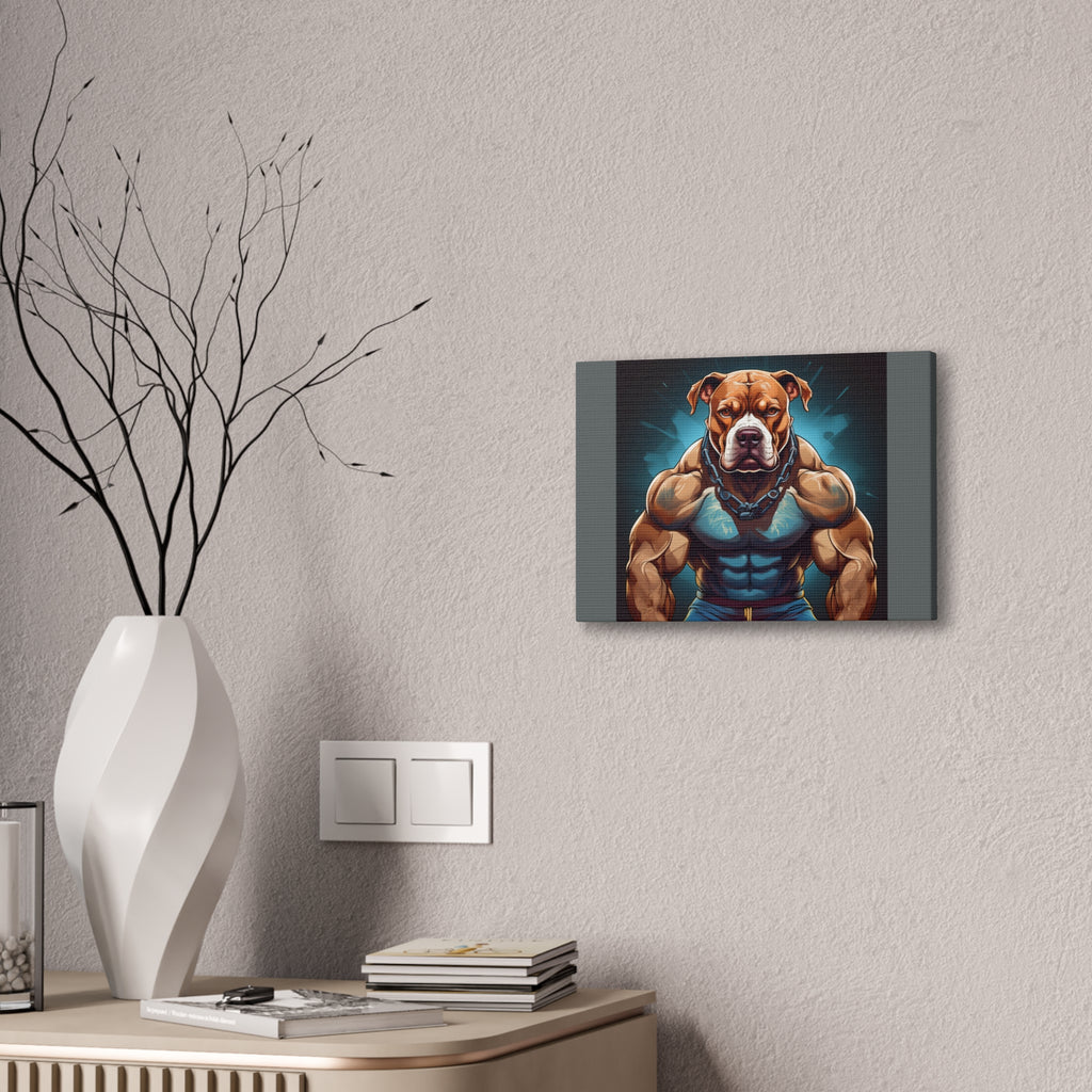 Pitbull Body Builder Cavas Painting