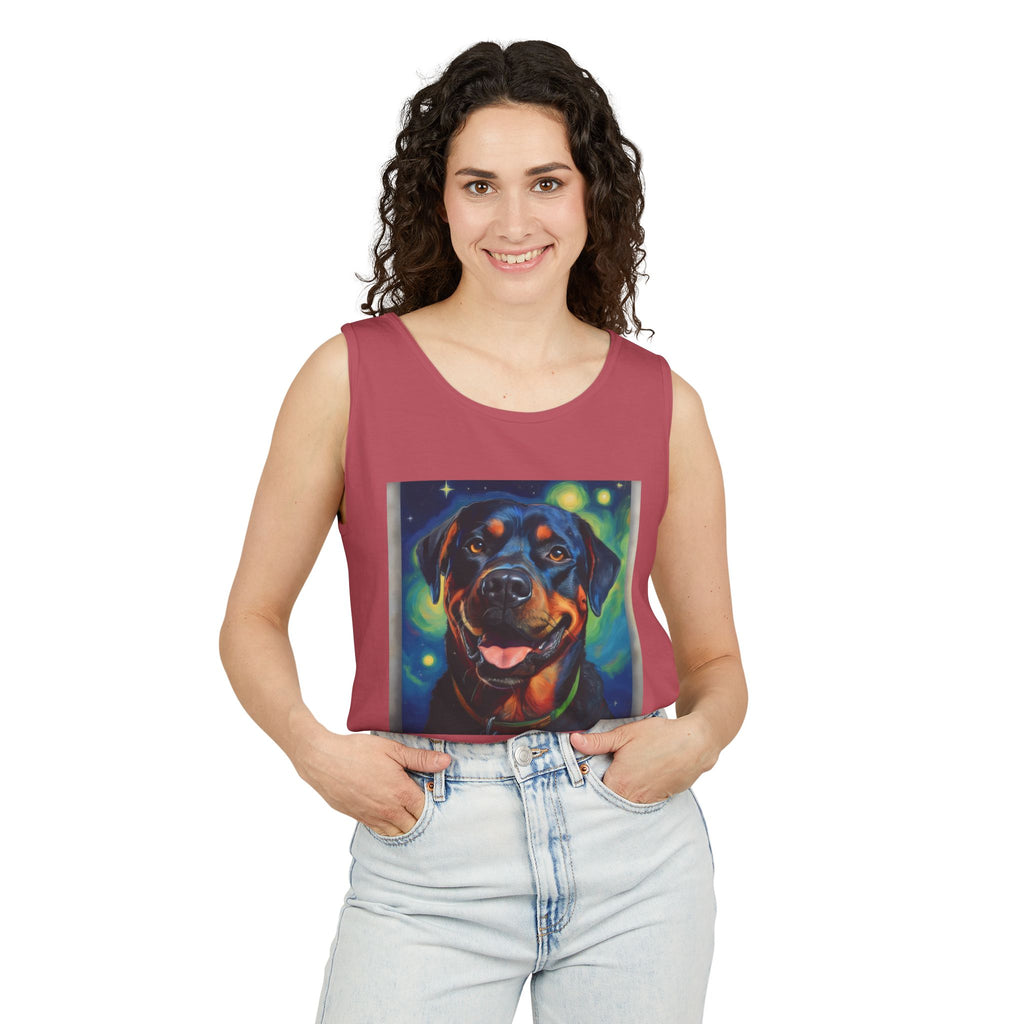 Rottweiler Stary Night Unisex Tank Top