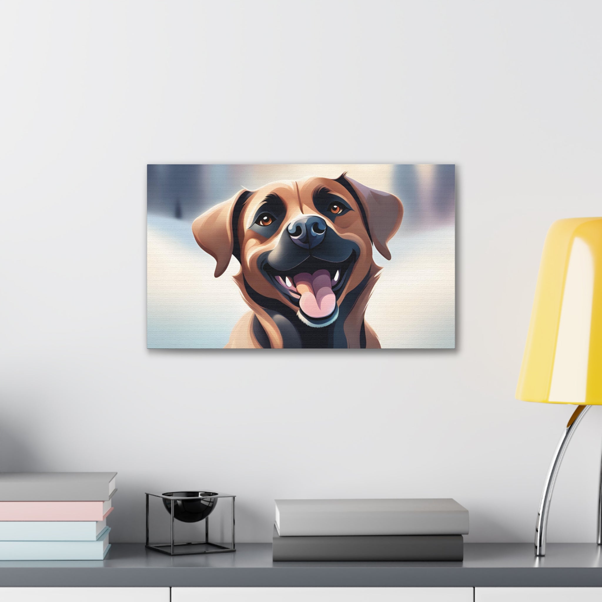 Black Mouth Cur Canvas Stretched, 0.75"