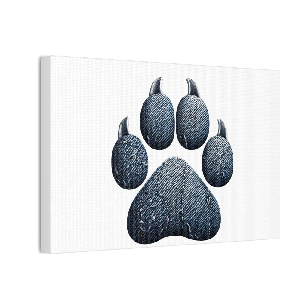 Denim Paw Canvas Stretched, 0.75"