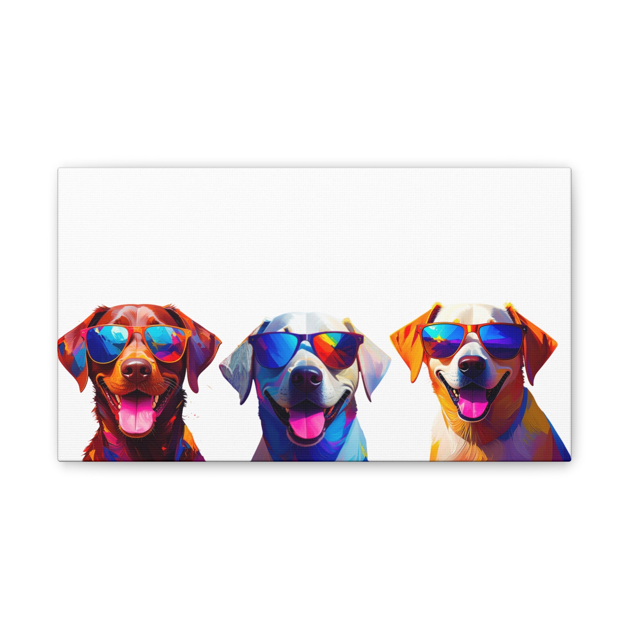 3 Labs Sunglasses Canvas Painting