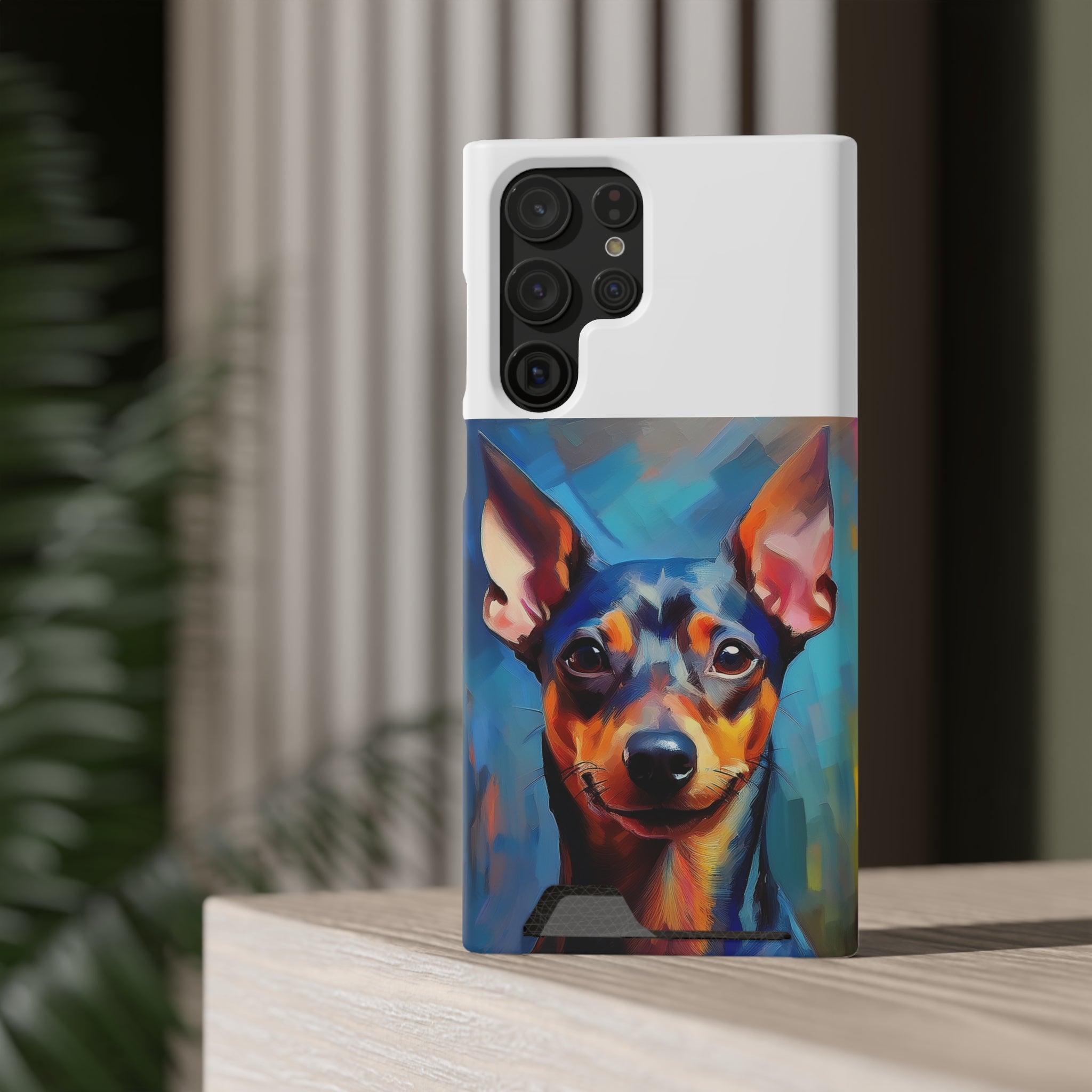 Miniature Pincher Phone Case with Card Holder