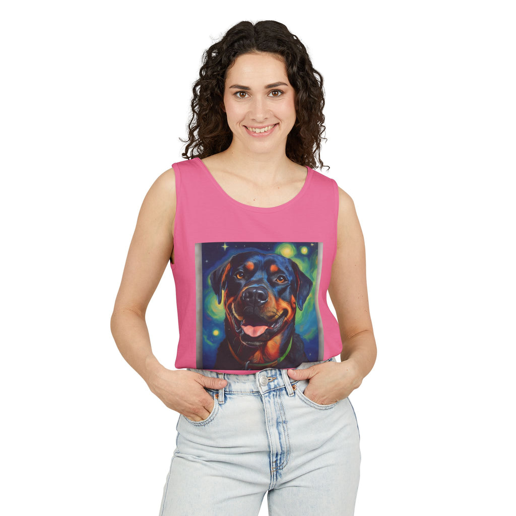 Rottweiler Stary Night Unisex Tank Top