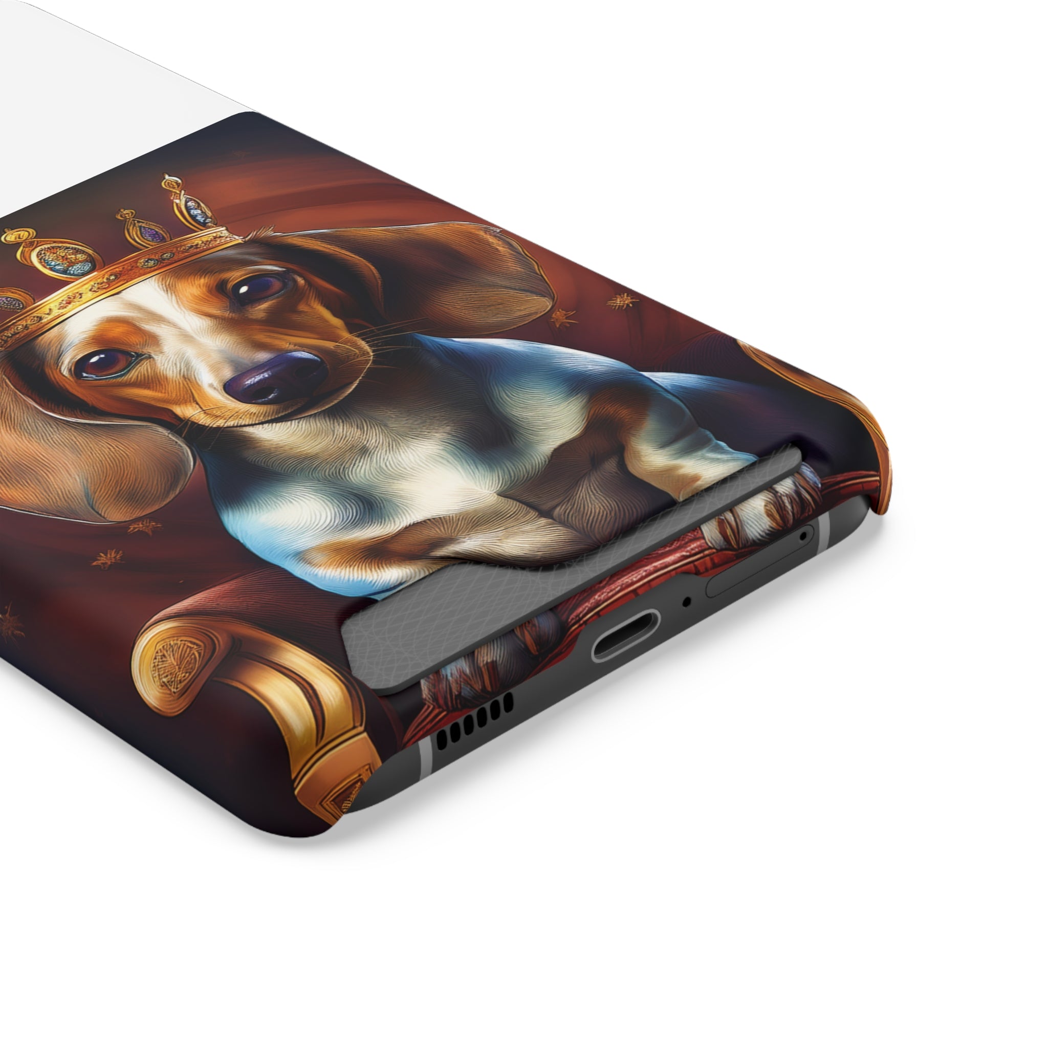 Dachshund Royal Phone Case with Card Holder