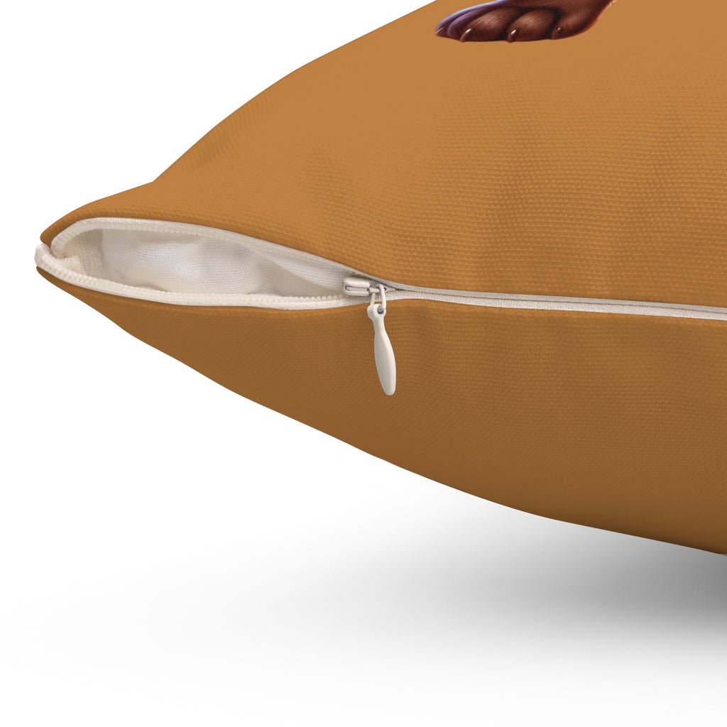 Chocolate Lab w/ sunglasses Polyester Square Pillow