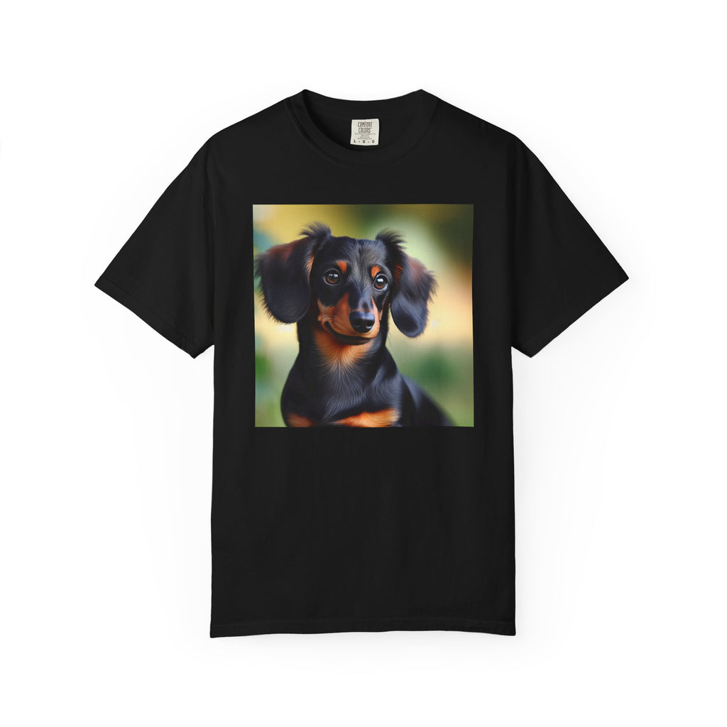Black/Brown Dachshund Unisex Garment-Dyed T-shirt