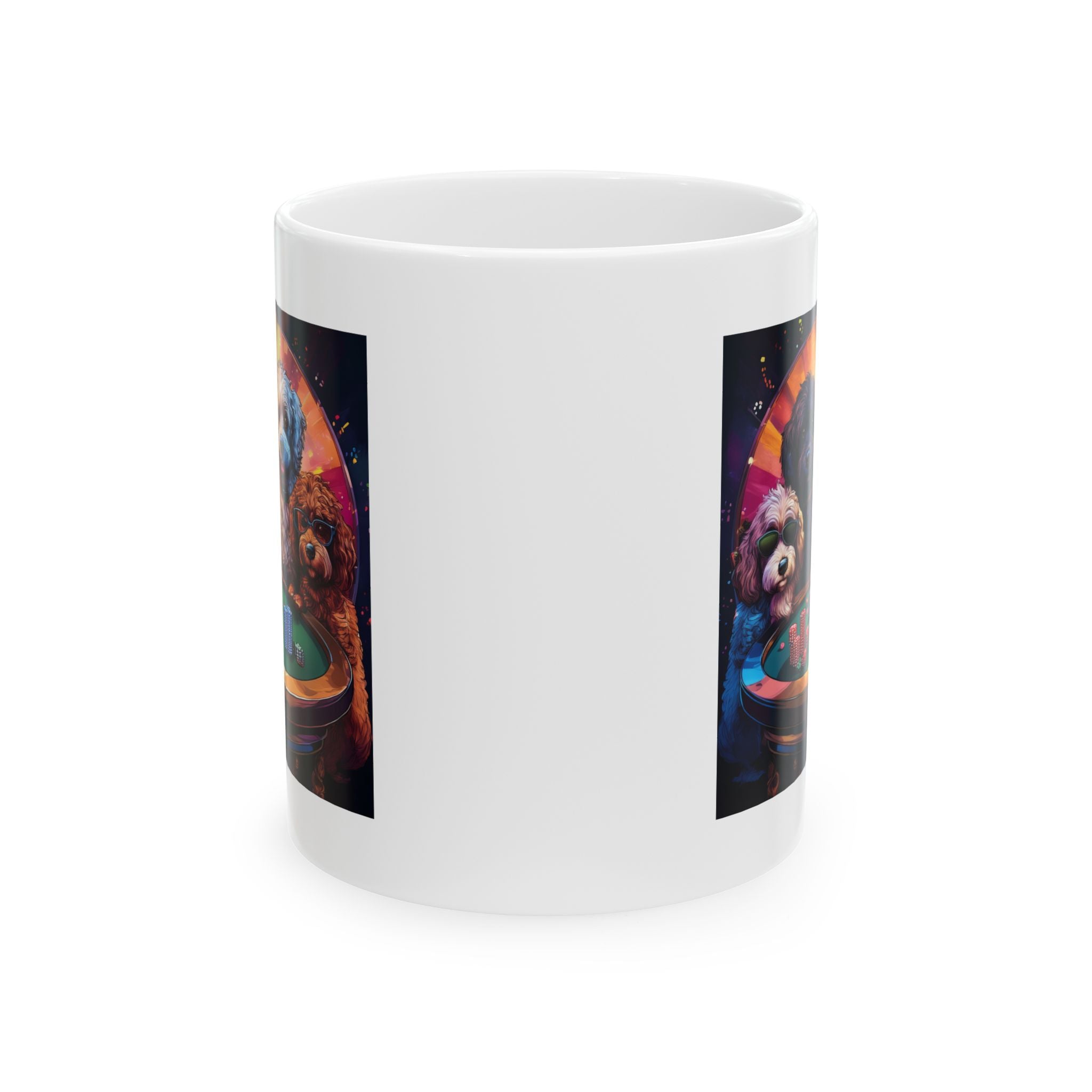 Doodle Poker Game Ceramic Mug, (11oz, 15oz)