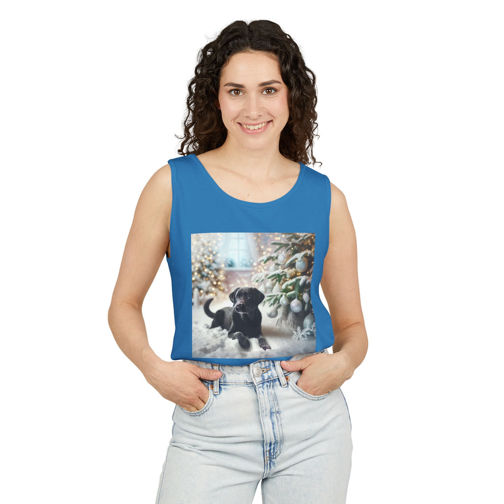 Black Lab Puppy Holiday Unisex Tank Top