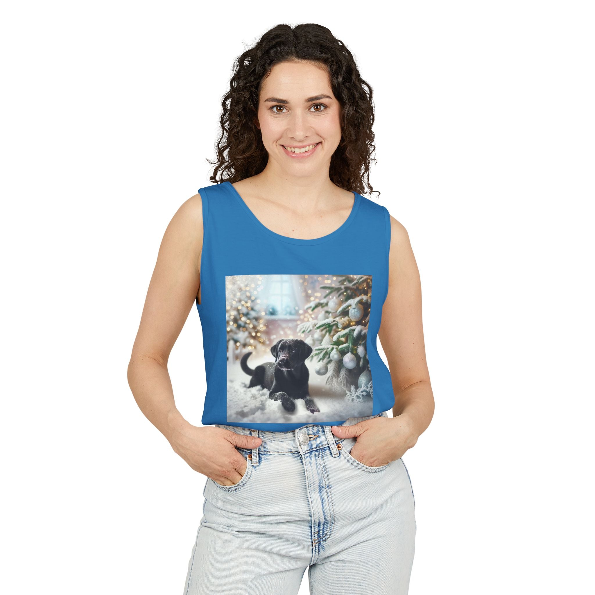 Black Lab Puppy Holiday Unisex Tank Top
