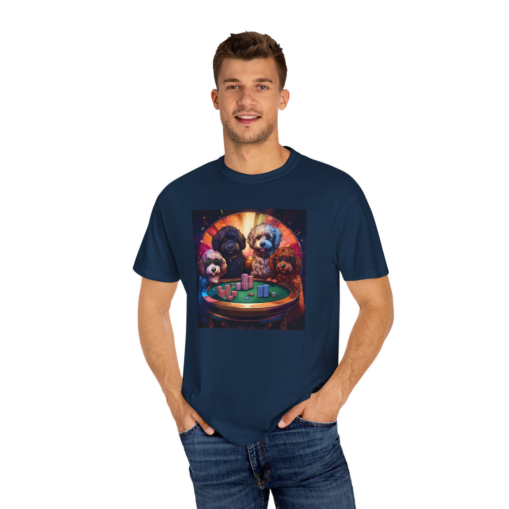 Doodle Poker Game Unisex Garment-Dyed T-shirt