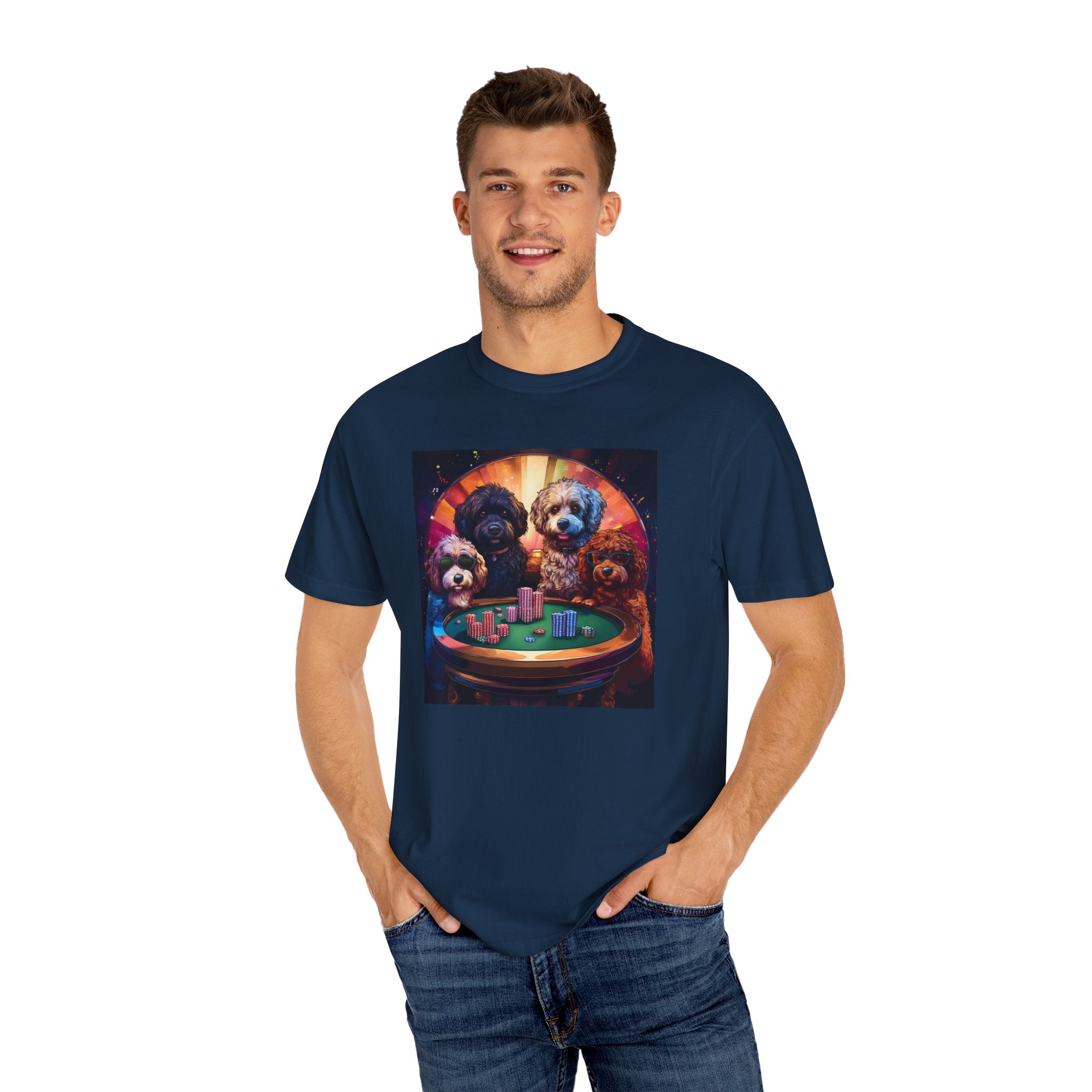 Doodle Poker Game Unisex Garment-Dyed T-shirt