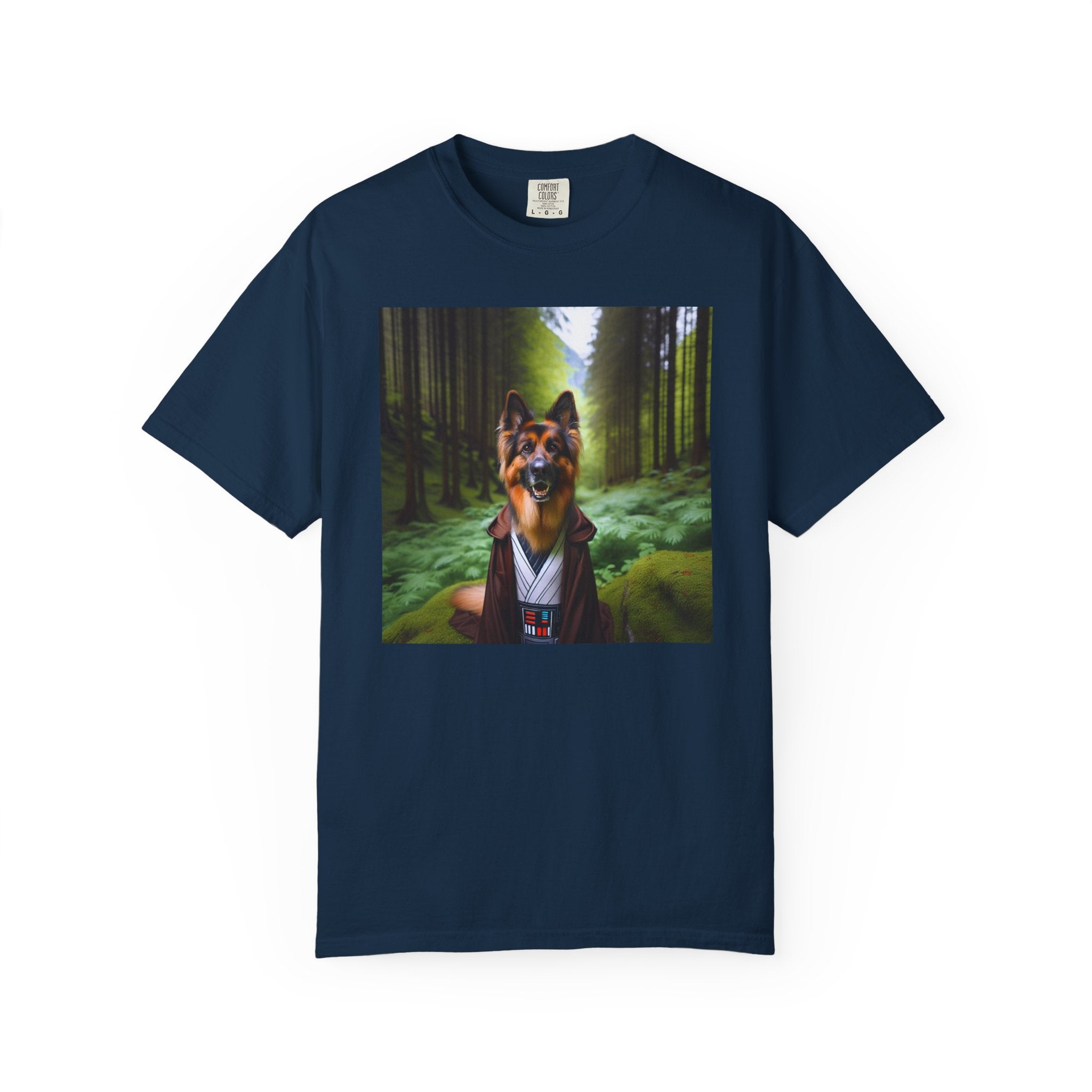 German Shepherd Forest Knight Unisex Garment-Dyed T-shirt