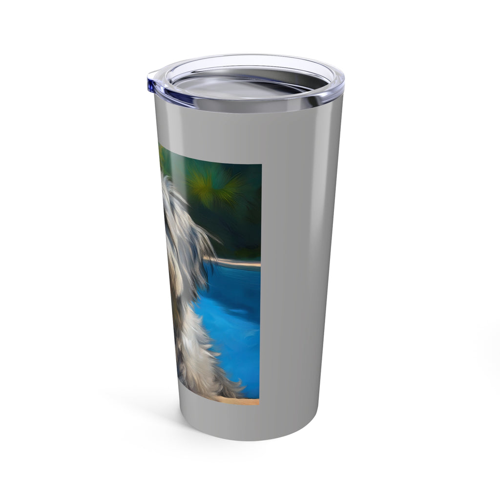Grey Shaggy Dog Poolside Tumbler 20oz